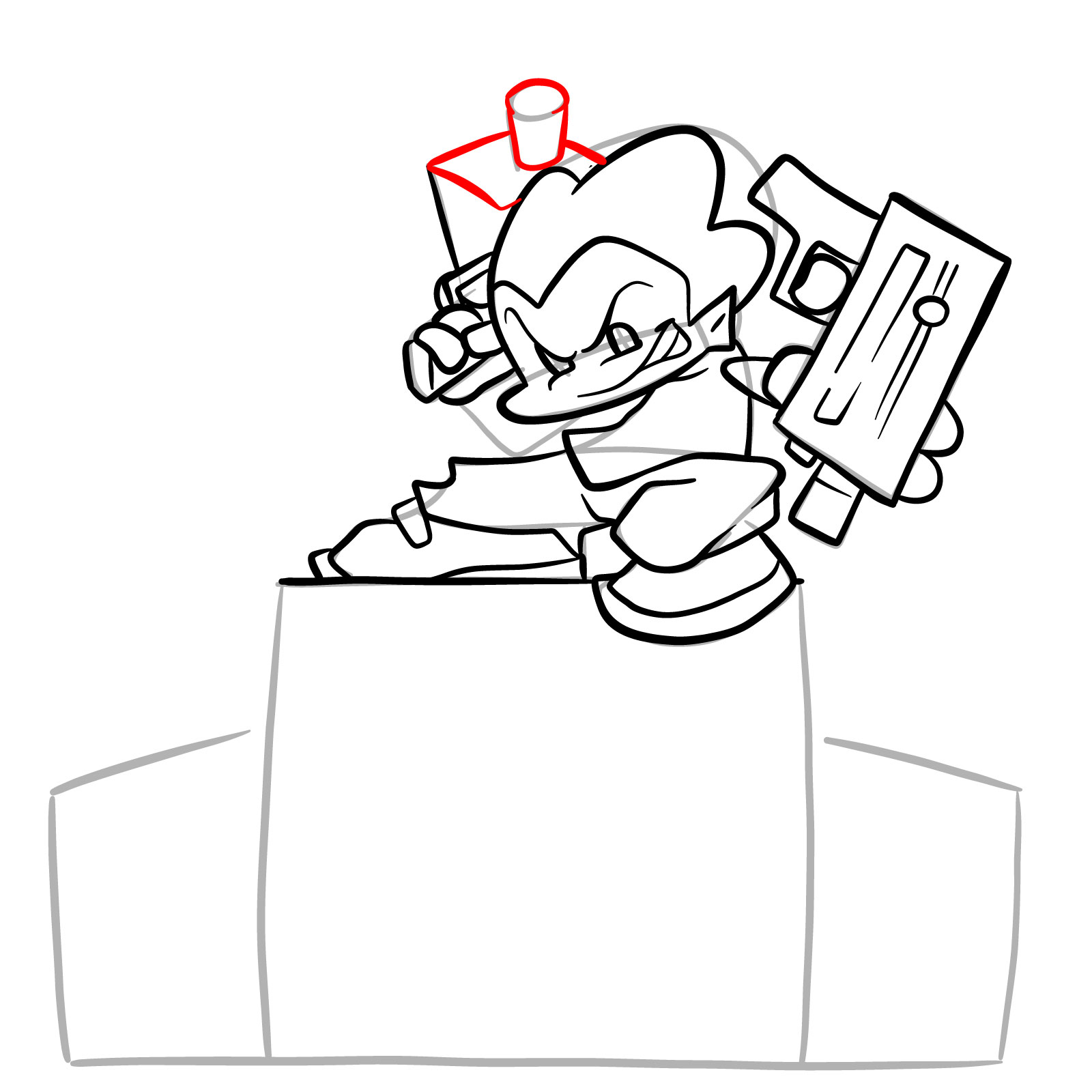 How to draw Pico on the speakers - step 23