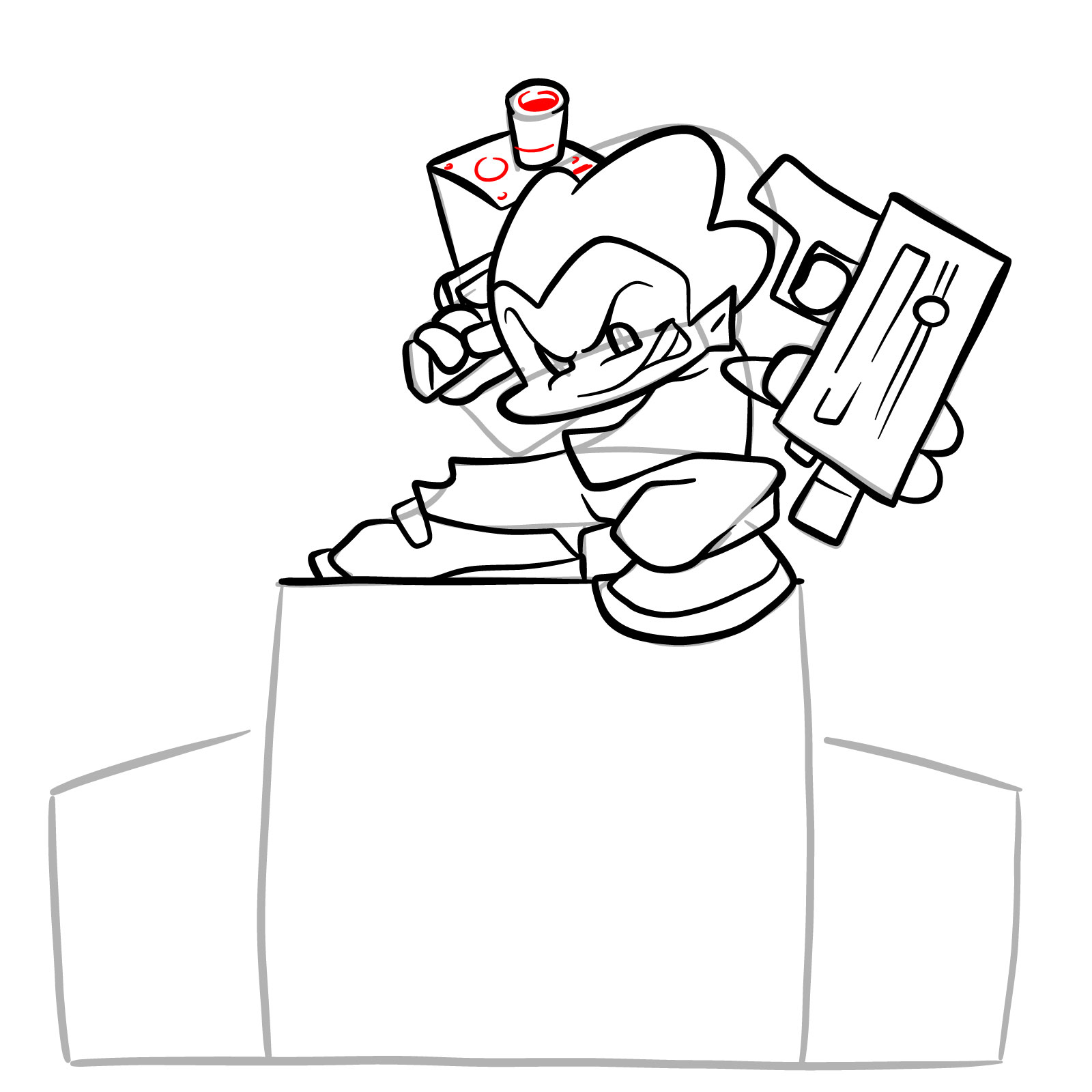 How to draw Pico on the speakers - step 24