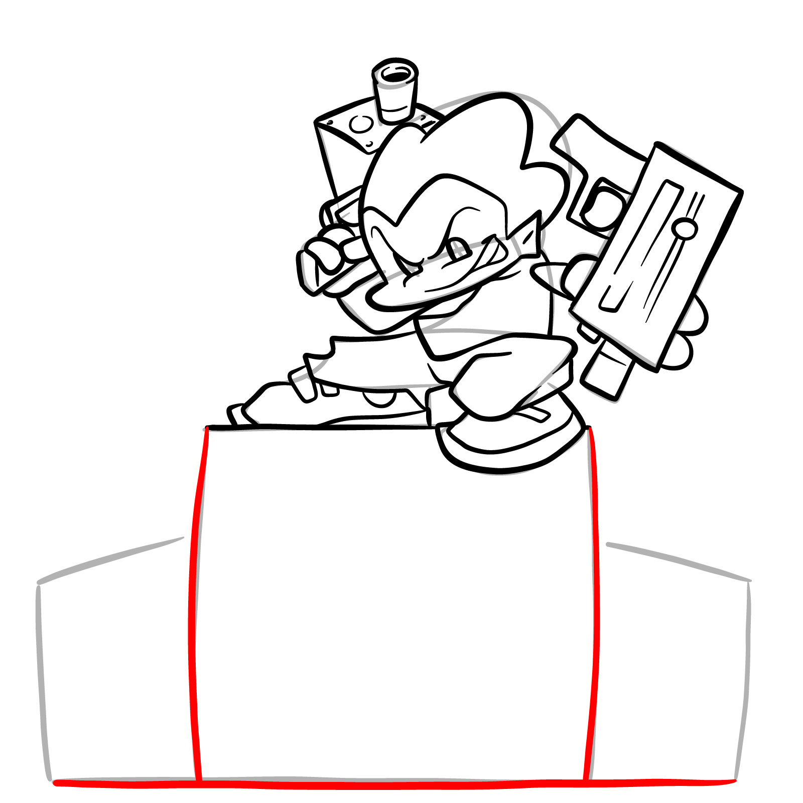 How to draw Pico on the speakers - step 26