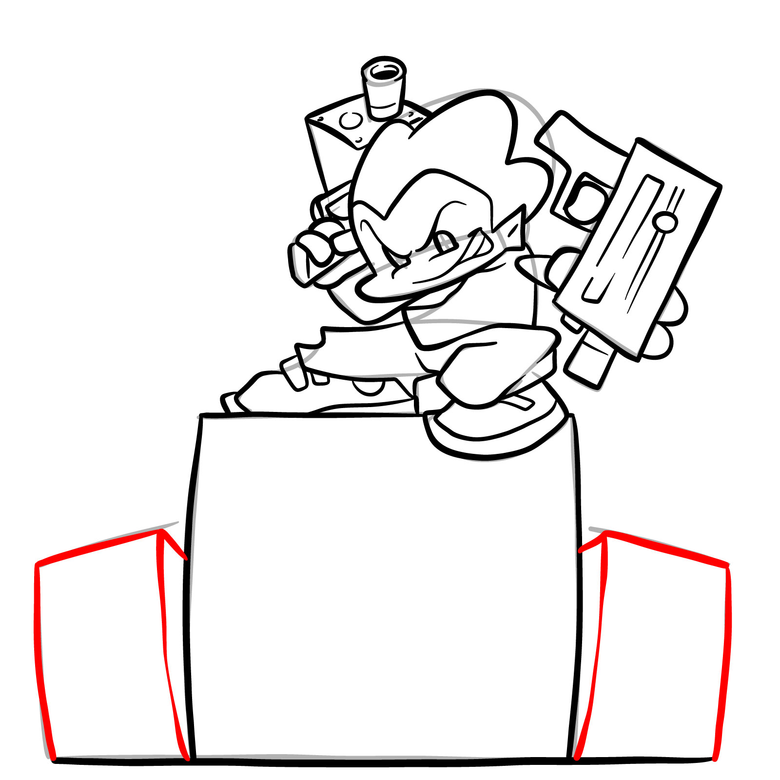 How to draw Pico on the speakers - step 27