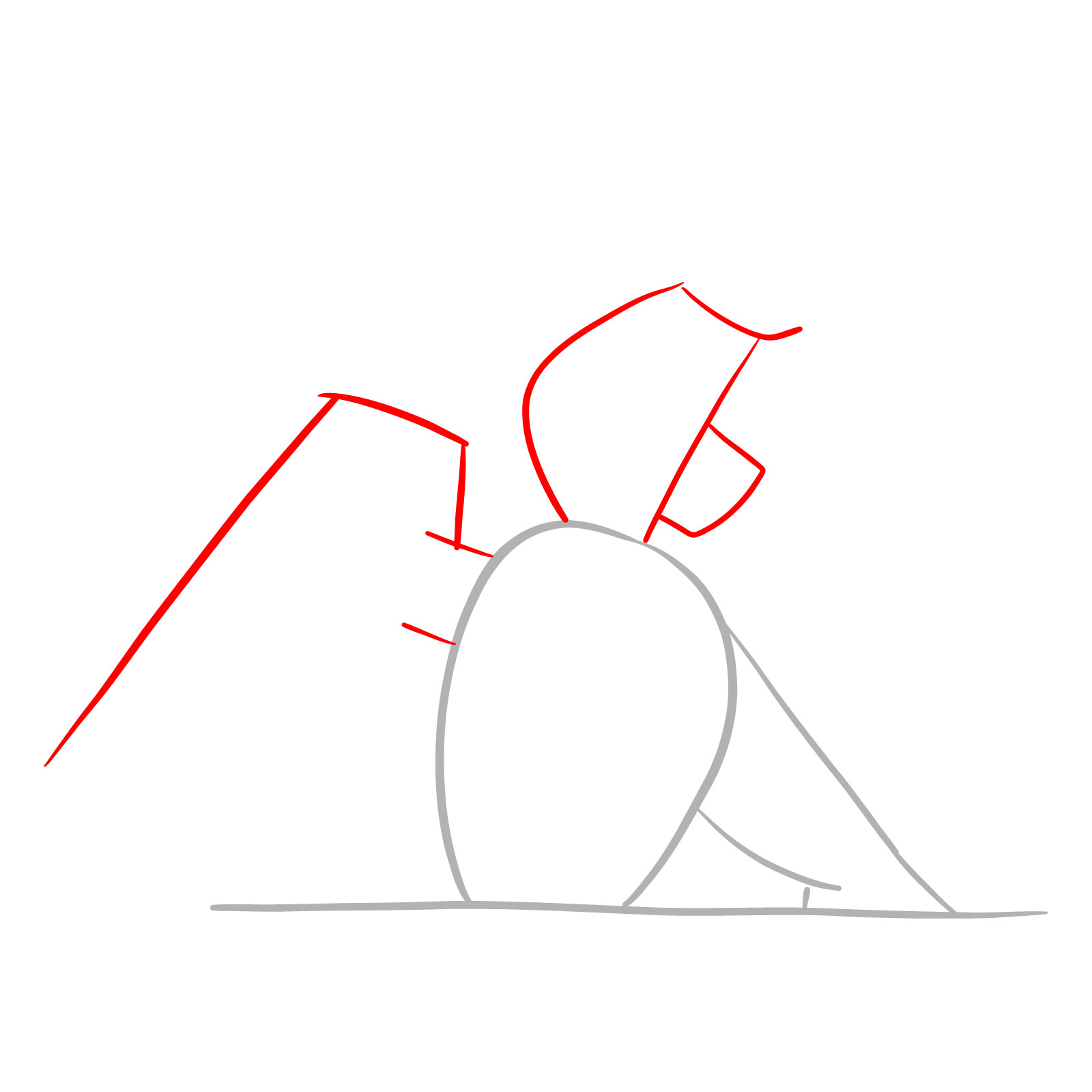 How to draw Falling Down Armaros - step 02