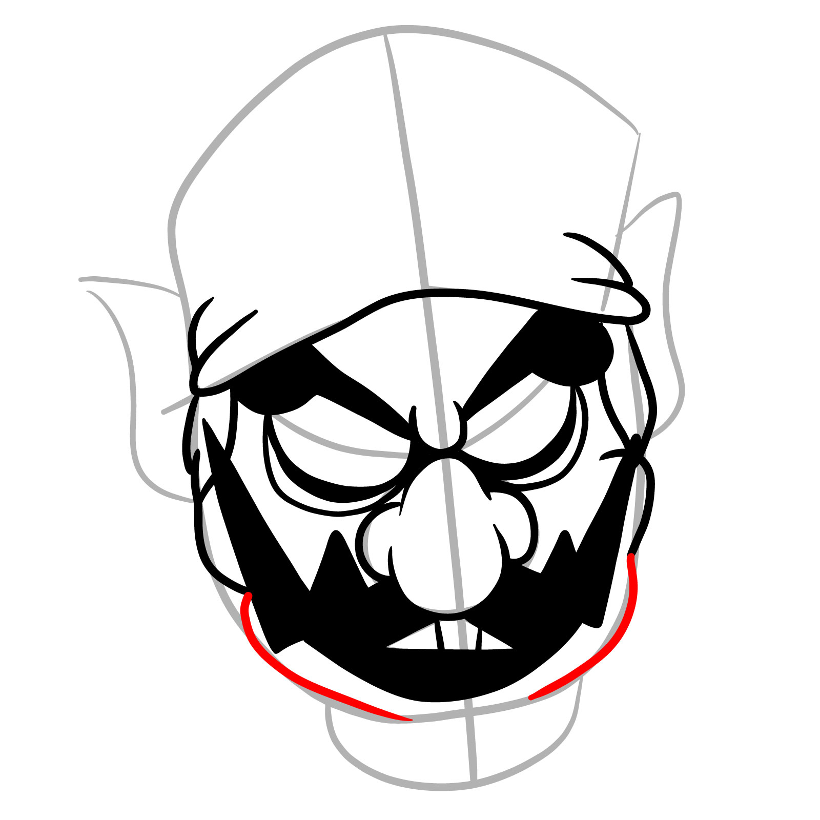 How to draw Wario Apparition  - step 16