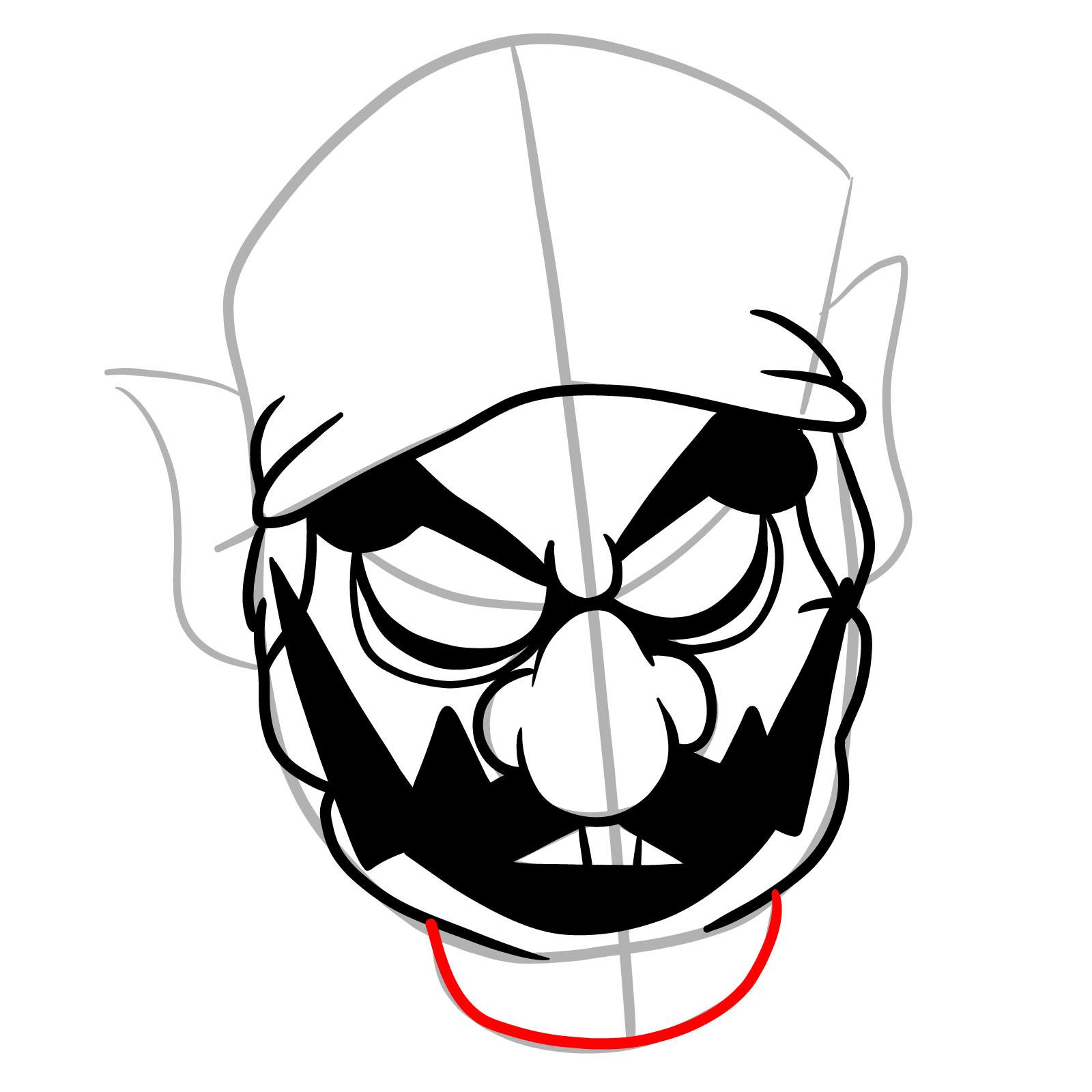How to draw Wario Apparition  - step 17