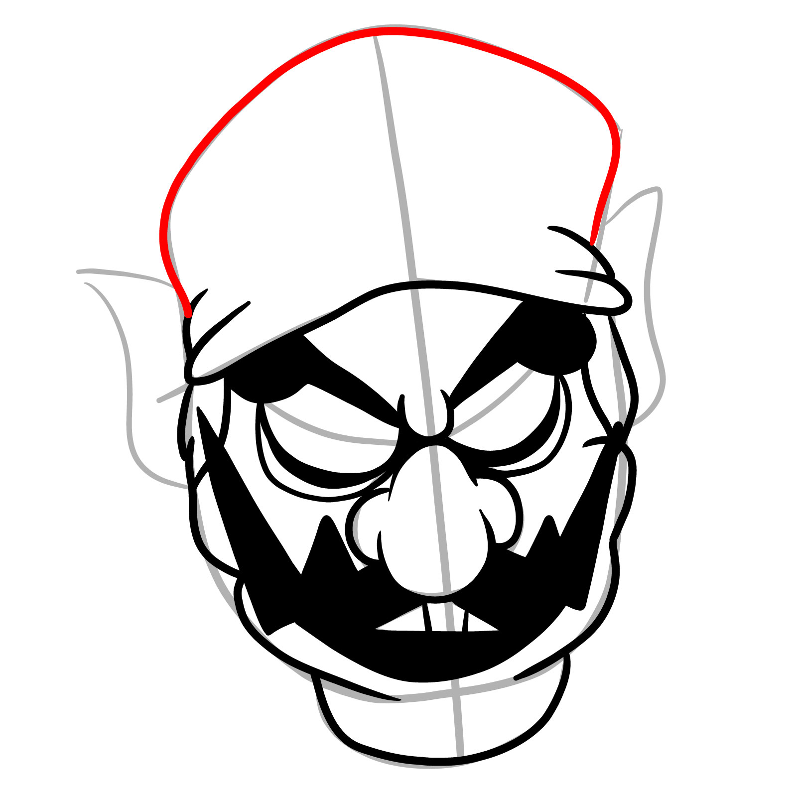How to draw Wario Apparition  - step 18