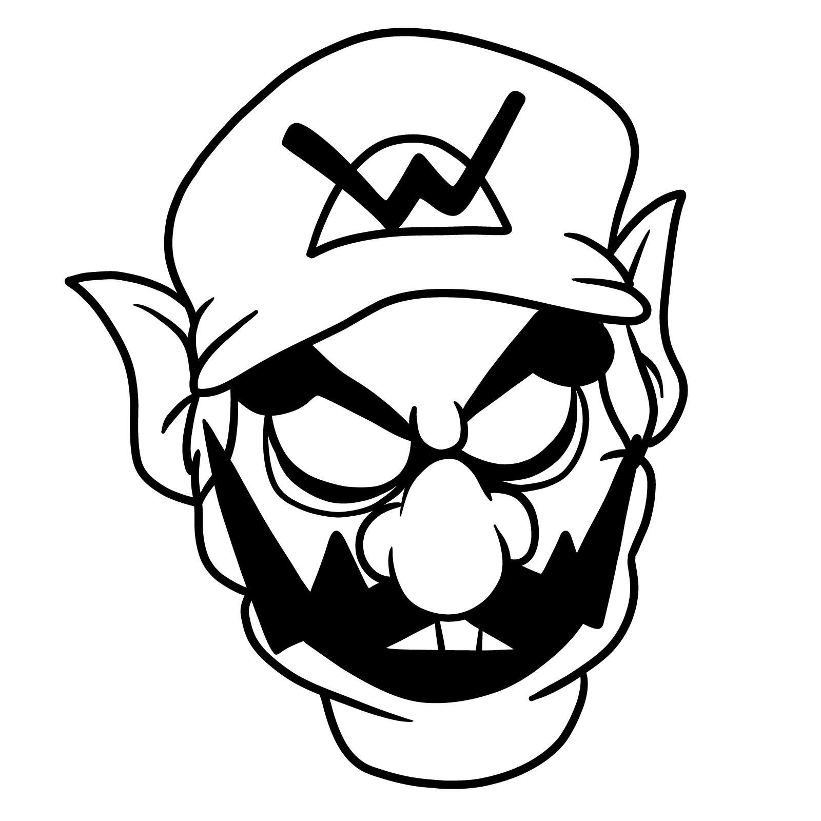 How to draw Wario Apparition  - final step