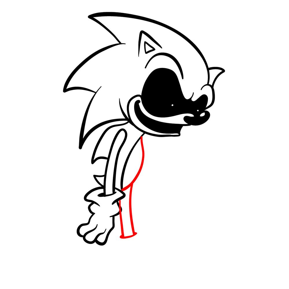 How to draw Sonic.Exe - FNF - step 13