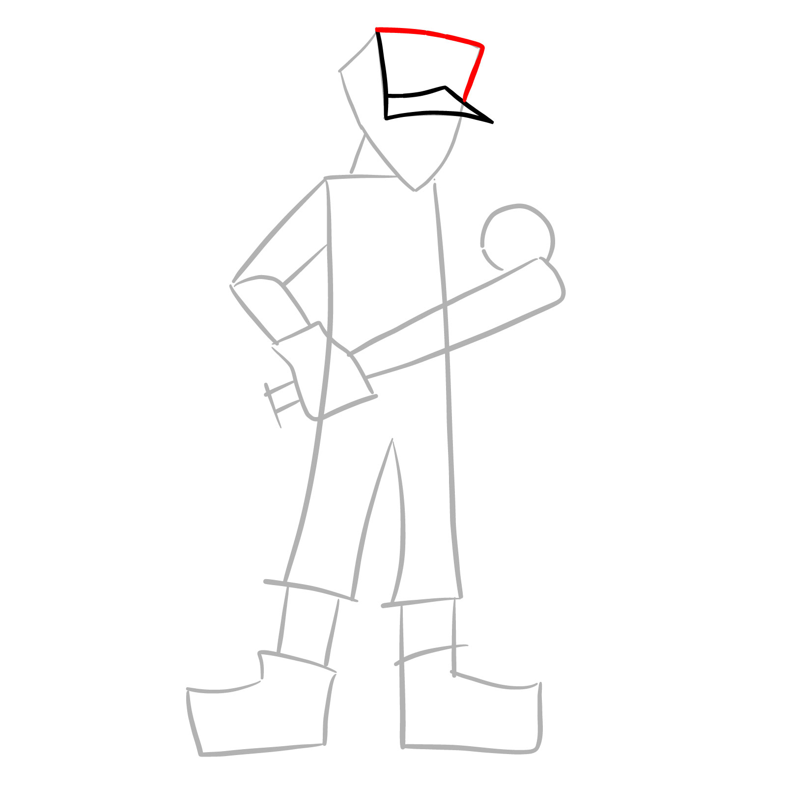 How to draw Jeremy Scout from FNF - step 05