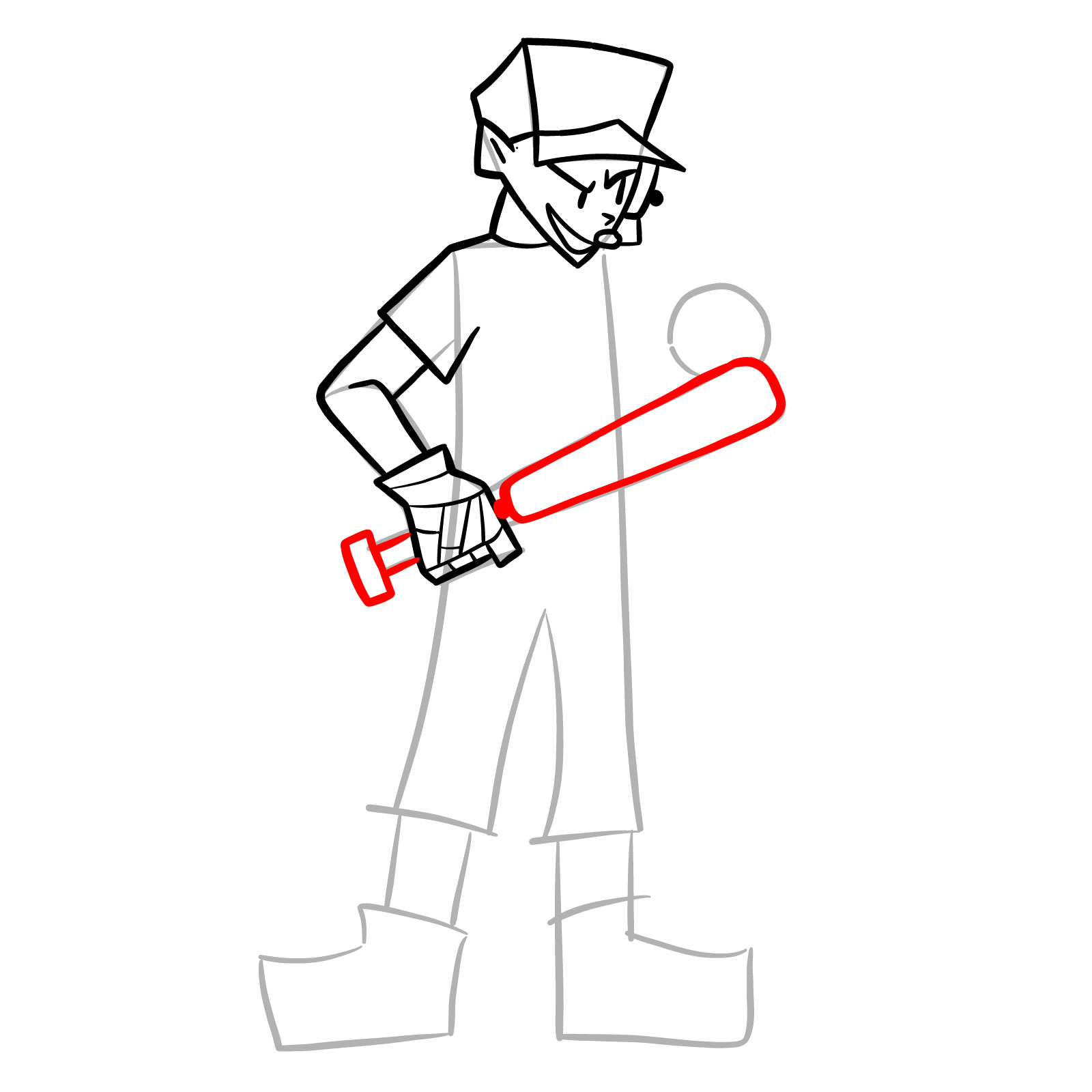 How to draw Jeremy Scout from FNF - step 16