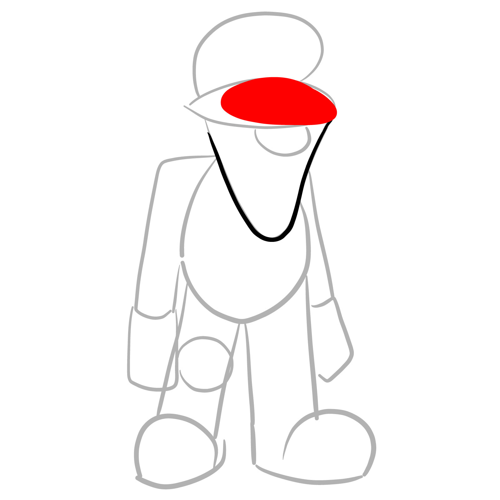 How to draw Mario.EXE GB (True Form) - step 05