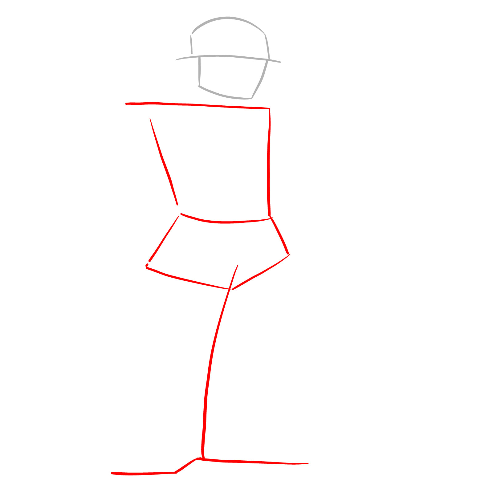 How to draw Soldier (Mister Jane Doe) - step 02