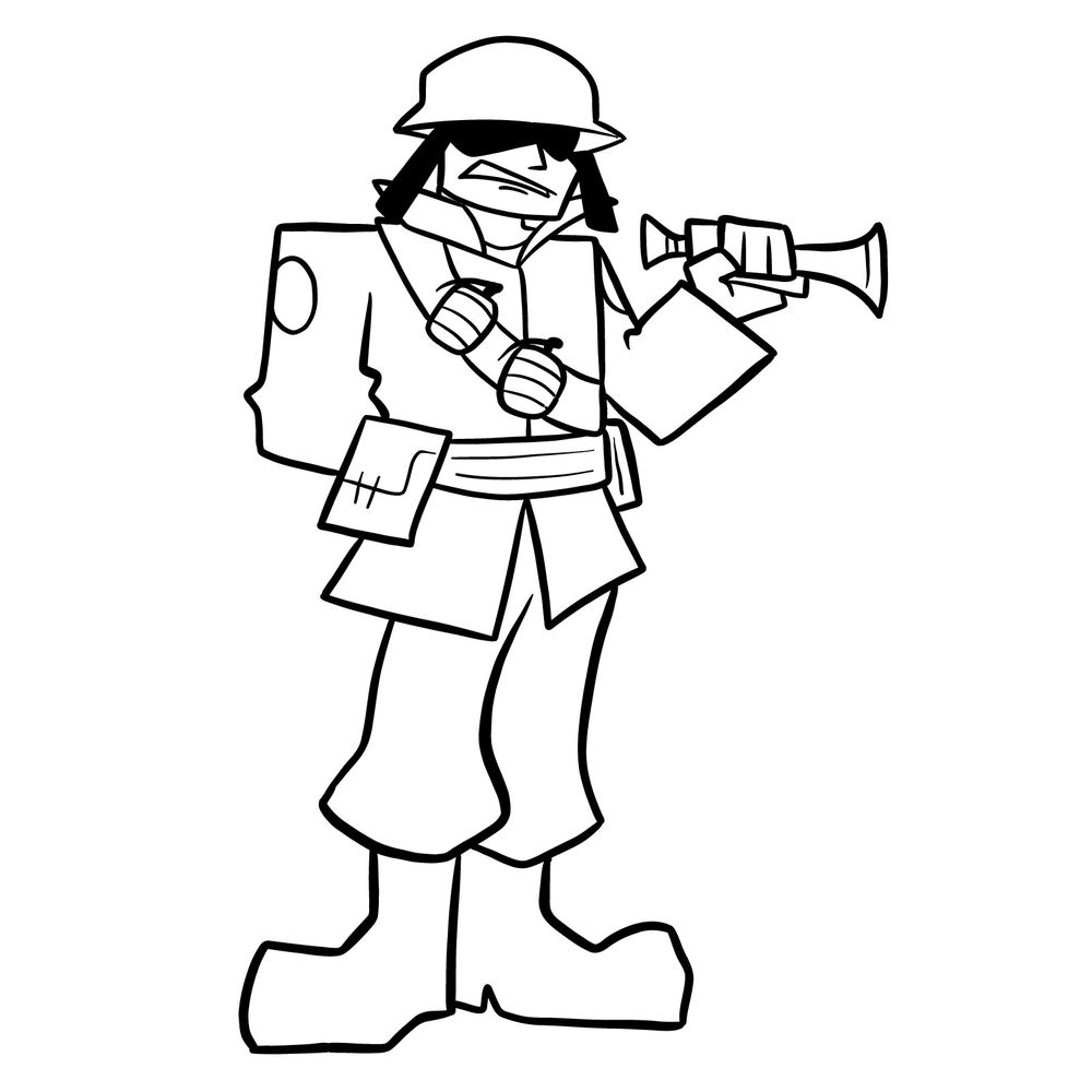How to draw Soldier (Mister Jane Doe)