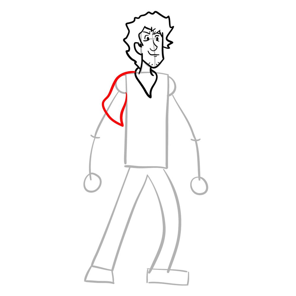 How to draw Shaggy - FNF - step 11