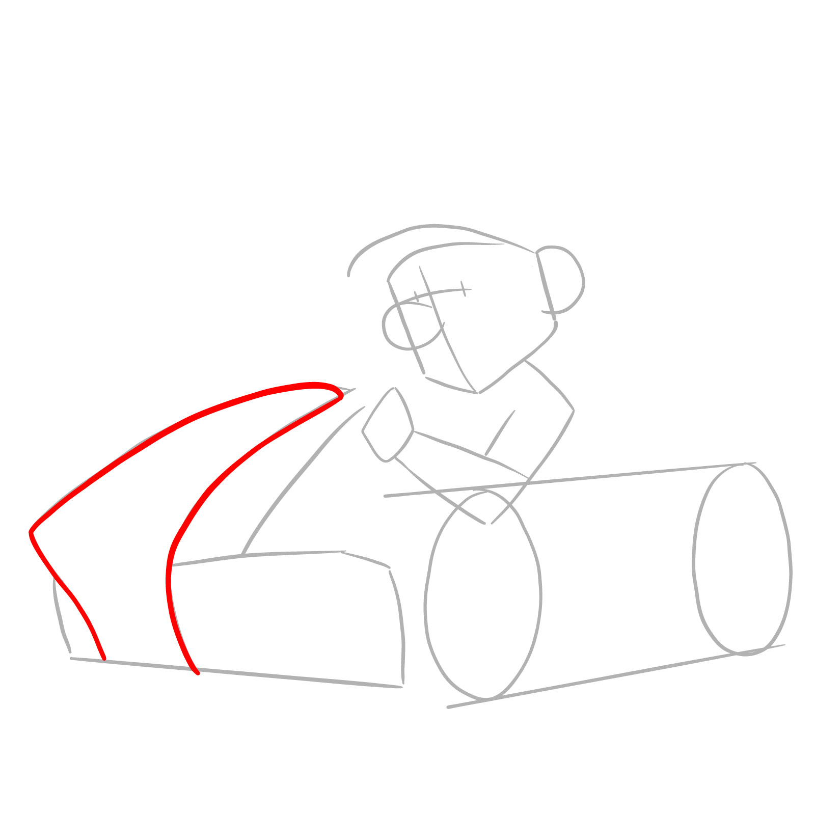 How to draw Race Traitors Mario - step 04