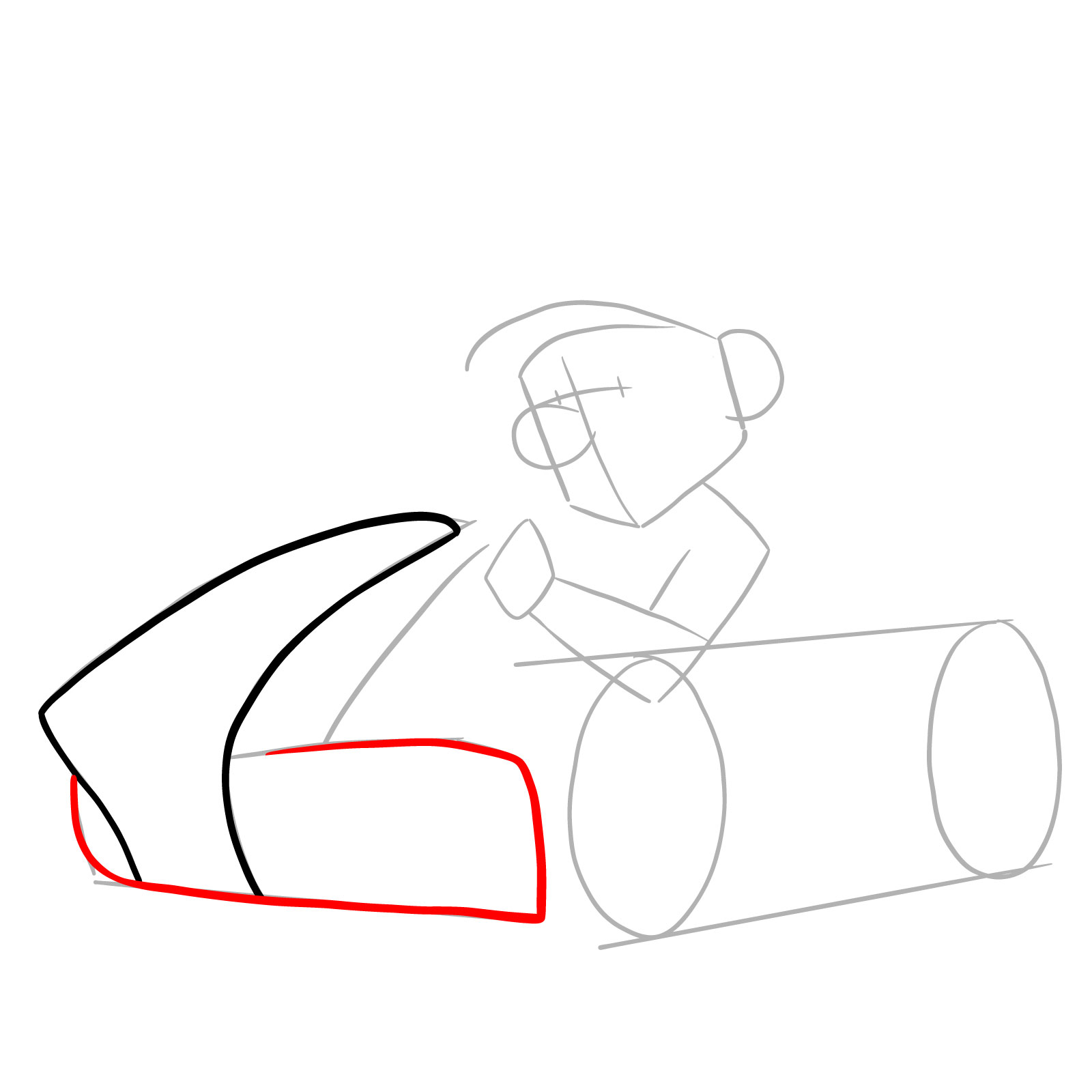 How to draw Race Traitors Mario - step 05