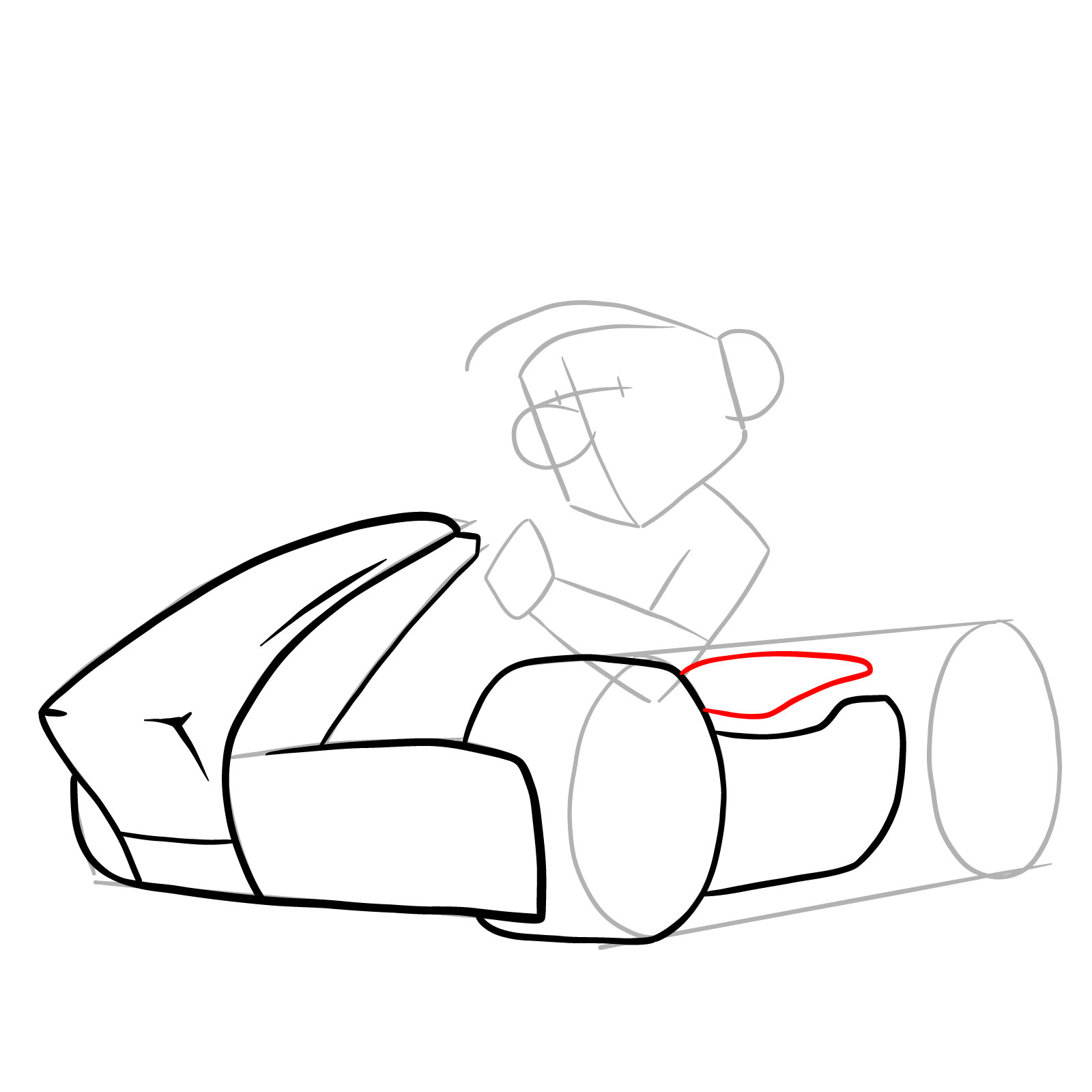 How to draw Race Traitors Mario - step 10