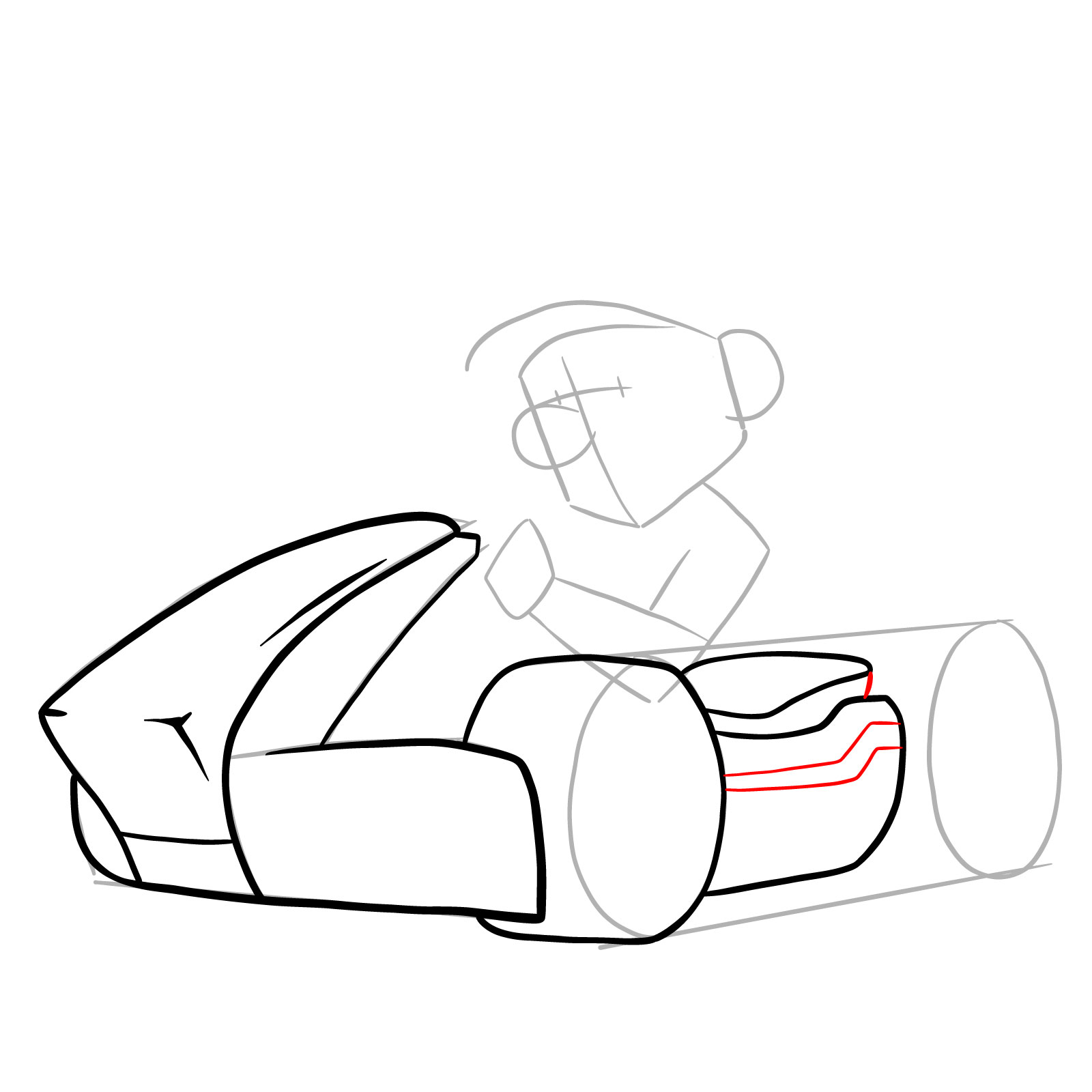 How to draw Race Traitors Mario - step 11