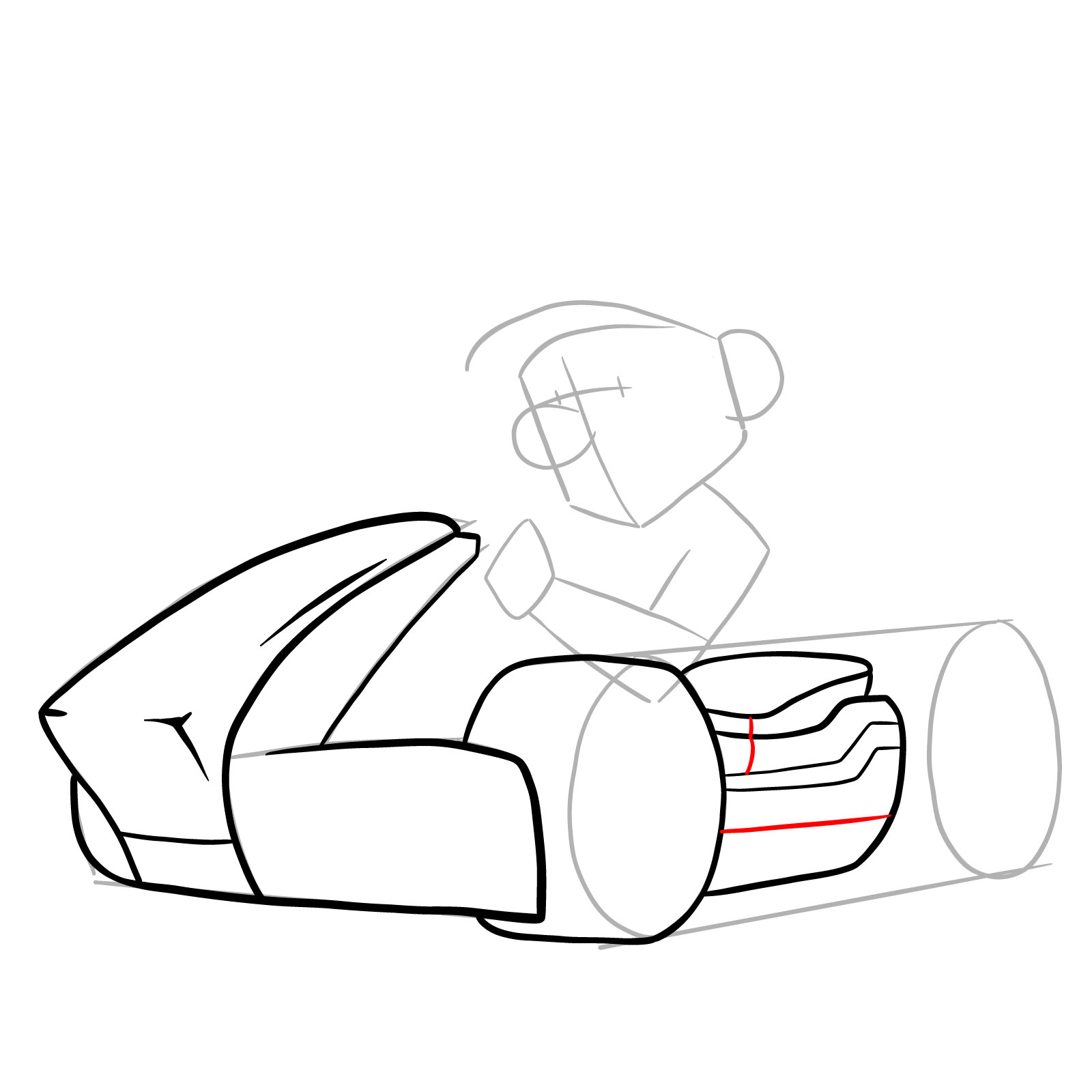 How to draw Race Traitors Mario - step 12