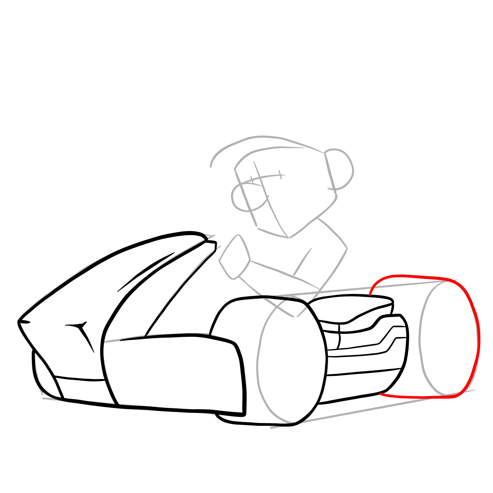 How to draw Race Traitors Mario - step 13