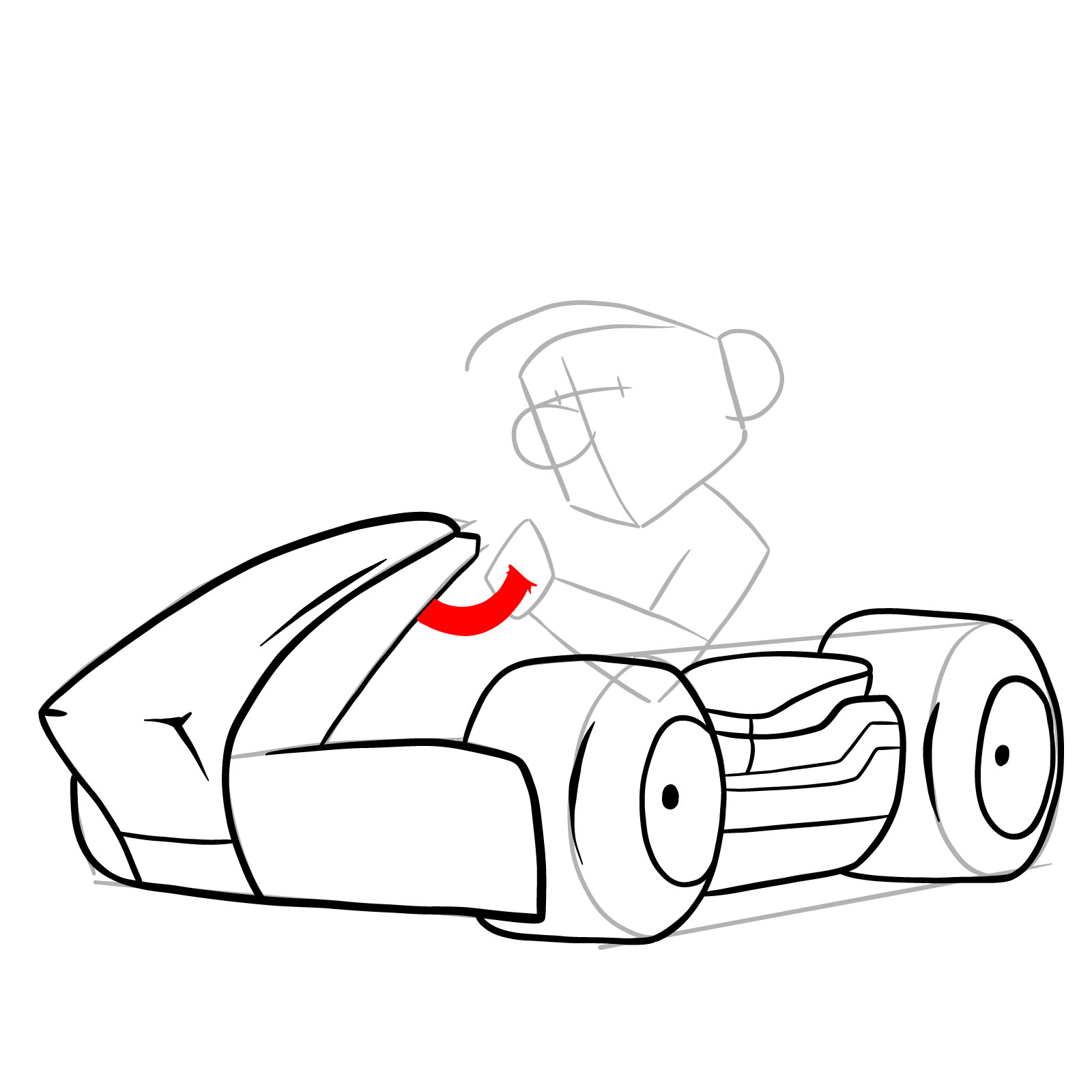 How to draw Race Traitors Mario - step 15
