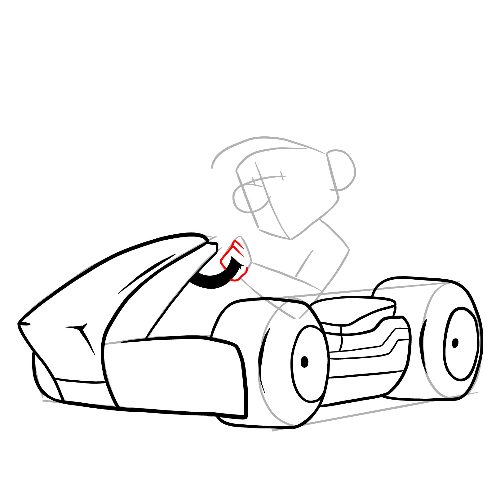 How to draw Race Traitors Mario - step 16
