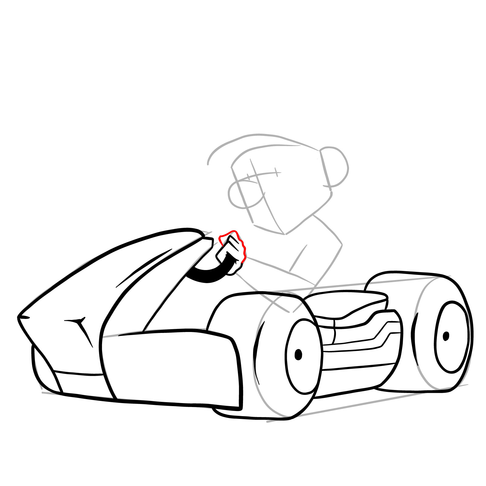 How to draw Race Traitors Mario - step 17