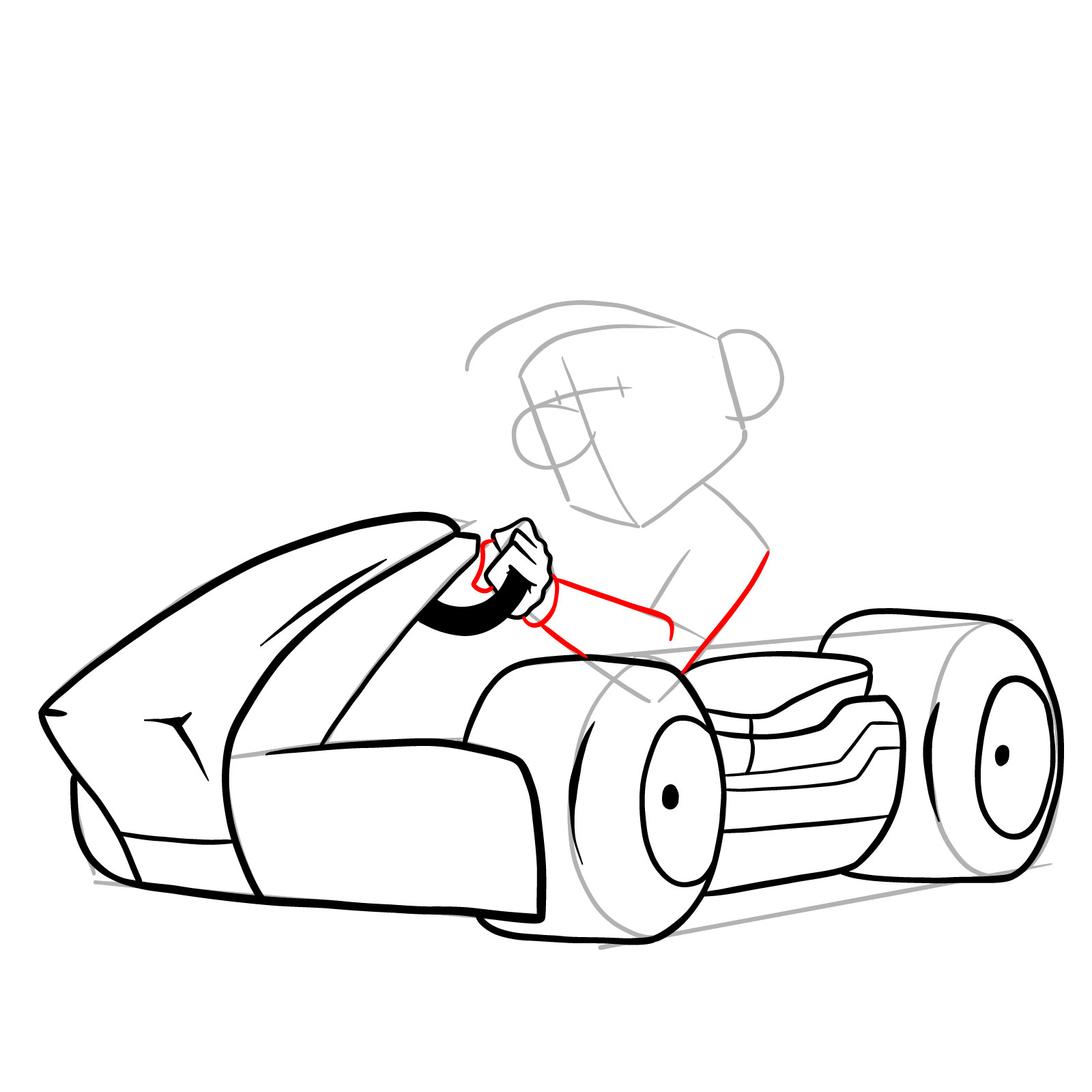 How to draw Race Traitors Mario - step 18