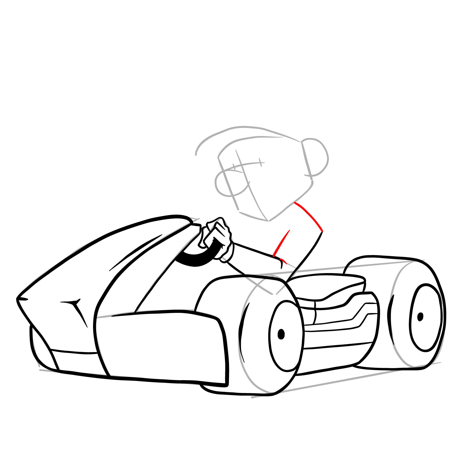 How to draw Race Traitors Mario - step 19