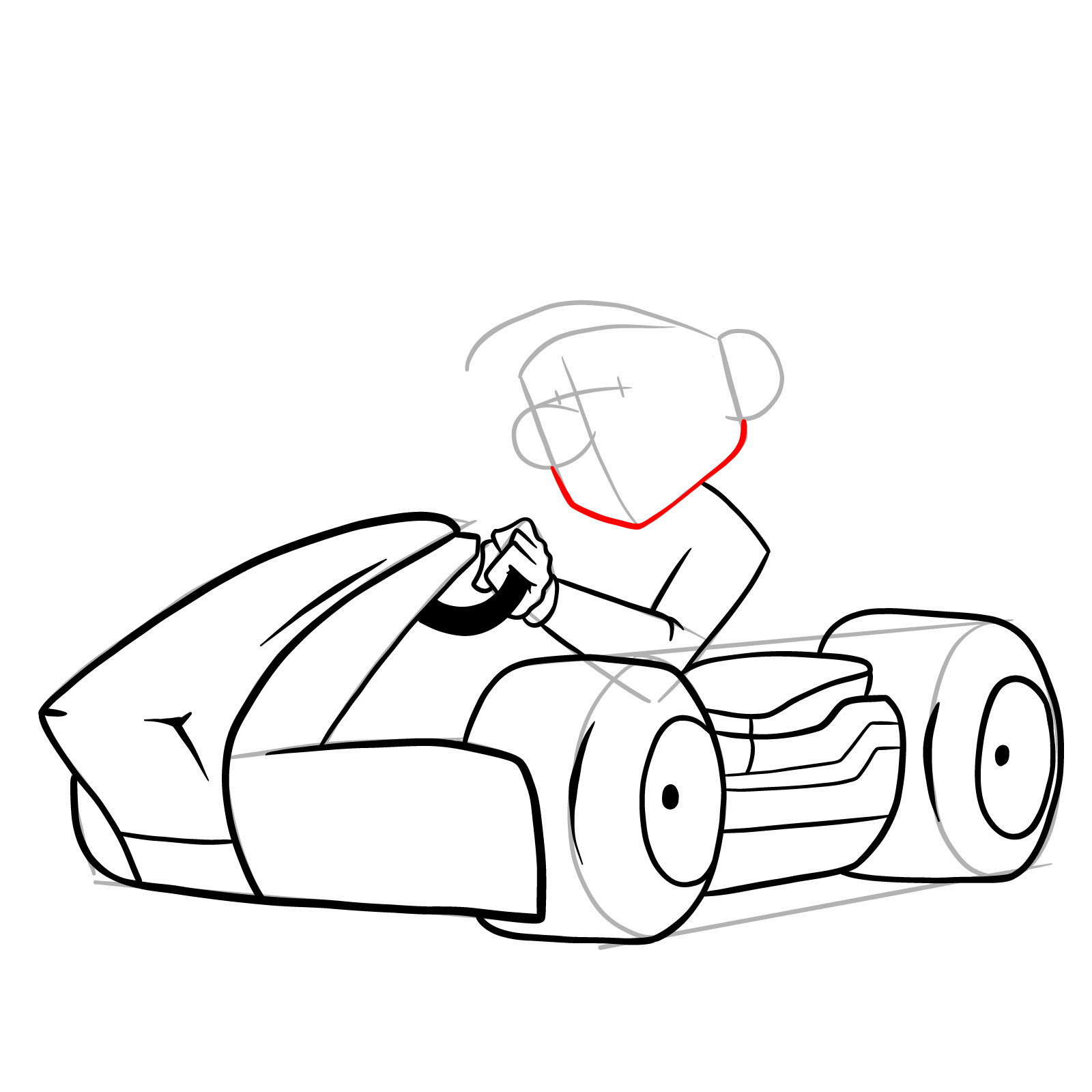 How to draw Race Traitors Mario - step 20