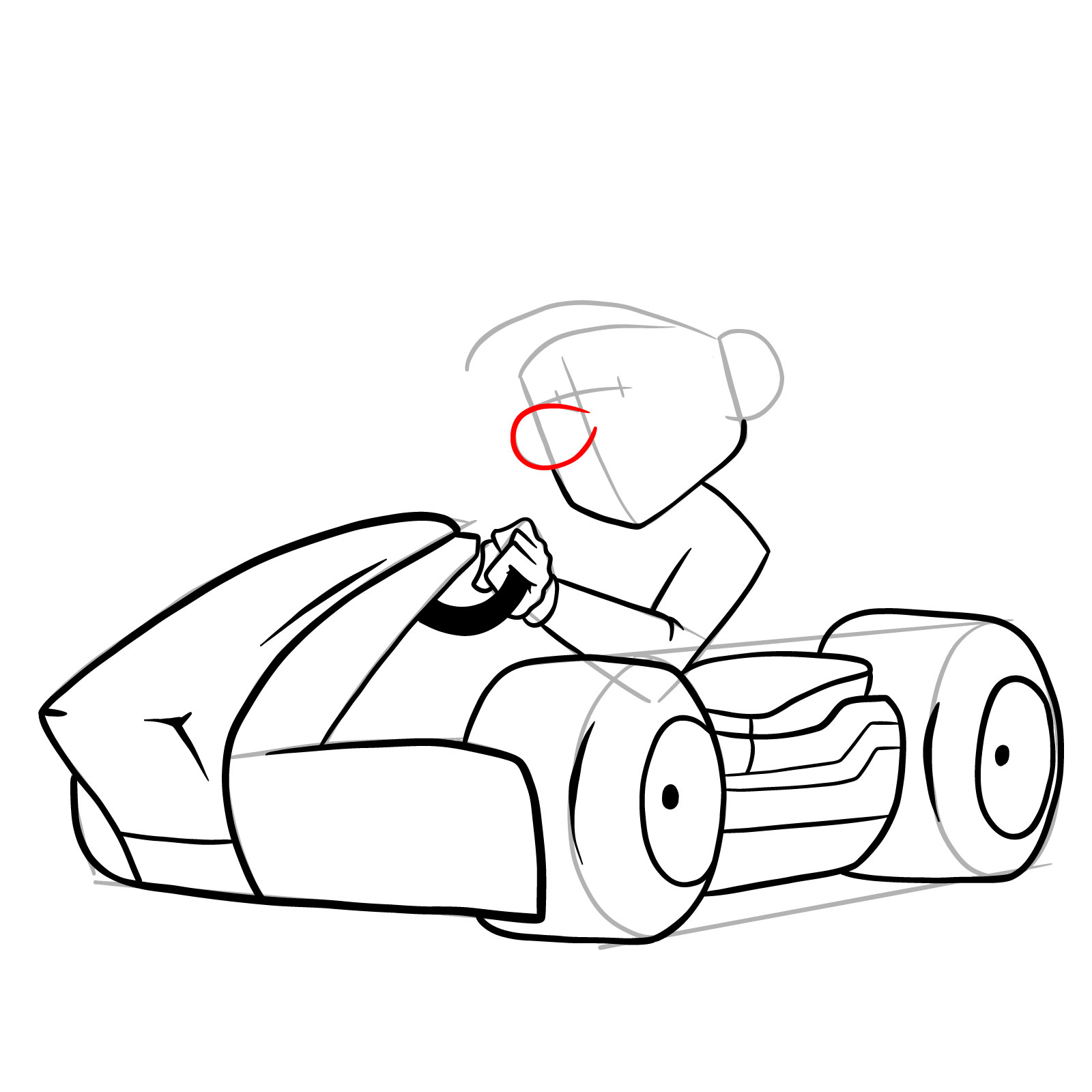 How to draw Race Traitors Mario - step 21