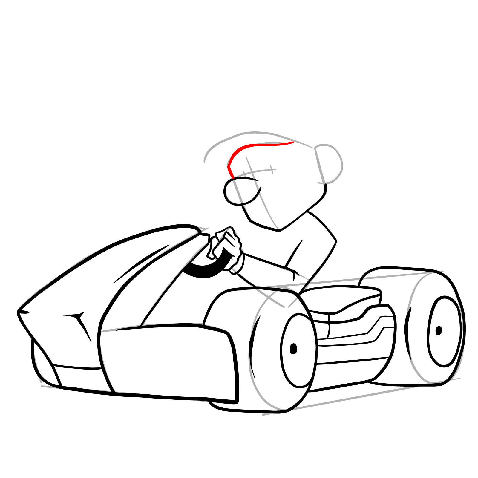 How to draw Race Traitors Mario - step 22