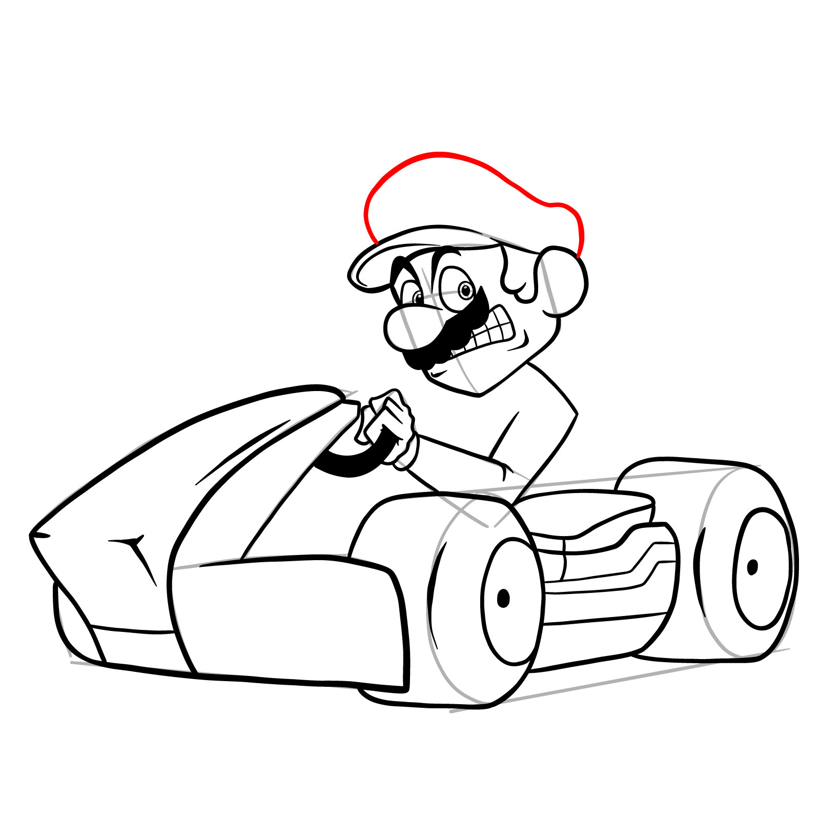 How to draw Race Traitors Mario - step 30