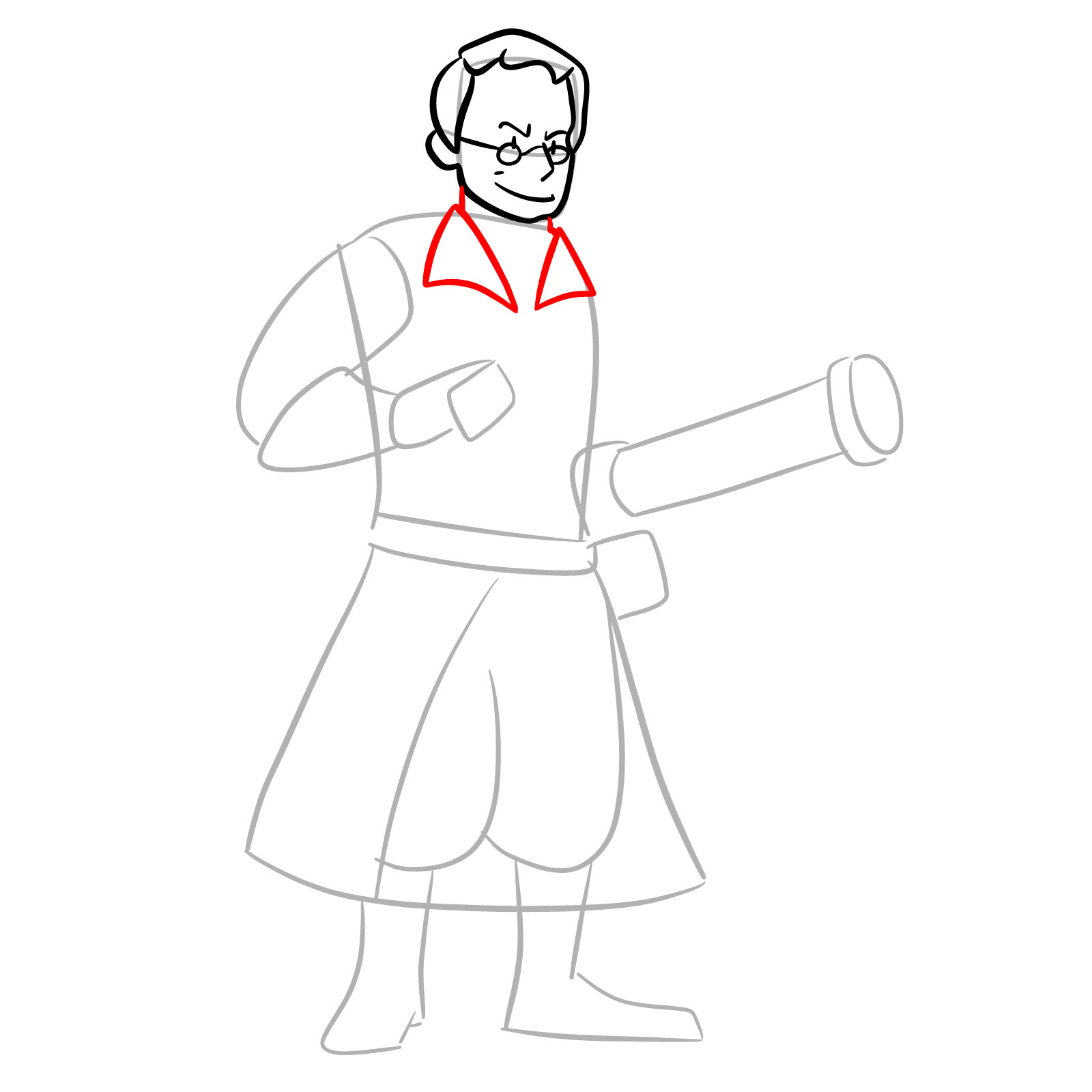 How to draw Medic from FNF Vs Mann Co - step 11