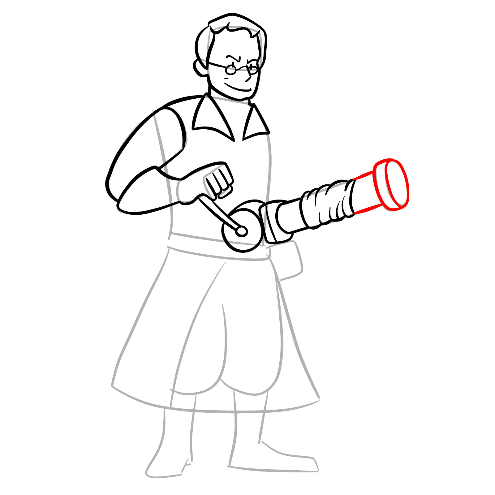 How to draw Medic from FNF Vs Mann Co - step 20