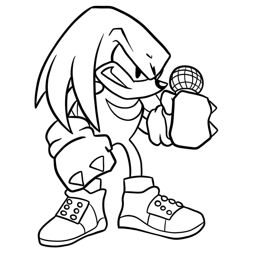 How to draw Knuckles – FNF Rhythm Rush