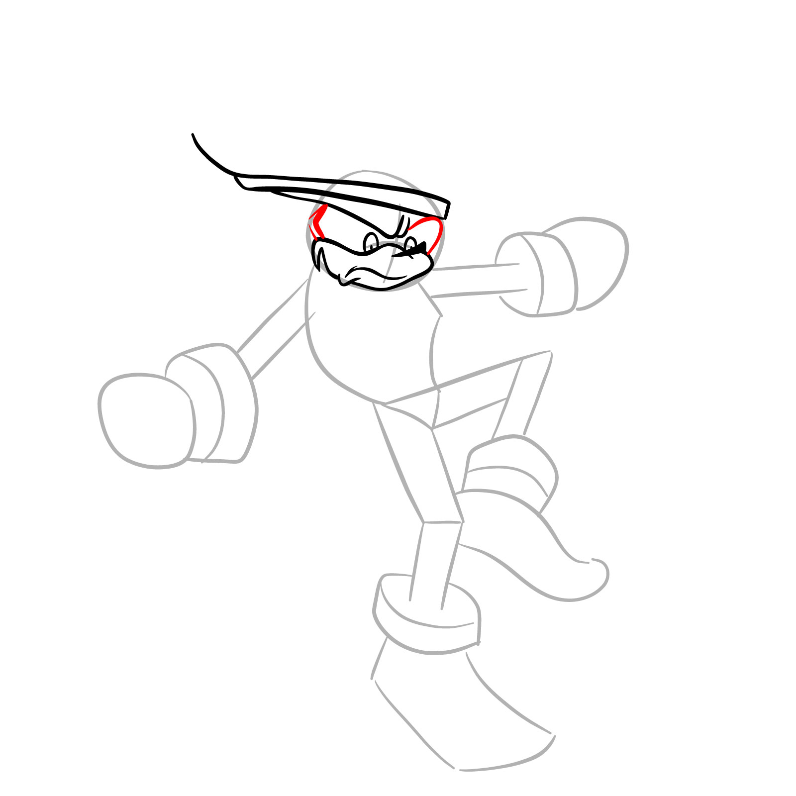 How to draw Silver from FNF Tails Gets Trolled - step 10