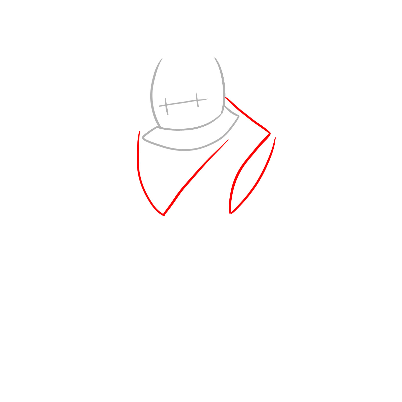 How to draw Starecrown (Body Inversion) - step 02