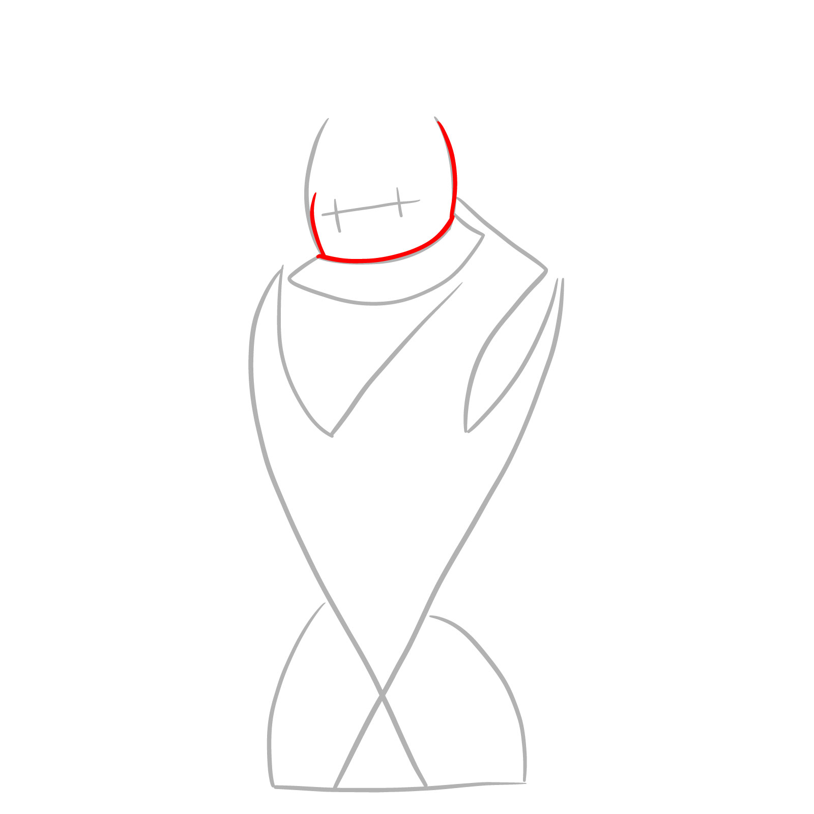 How to draw Starecrown (Body Inversion) - step 04