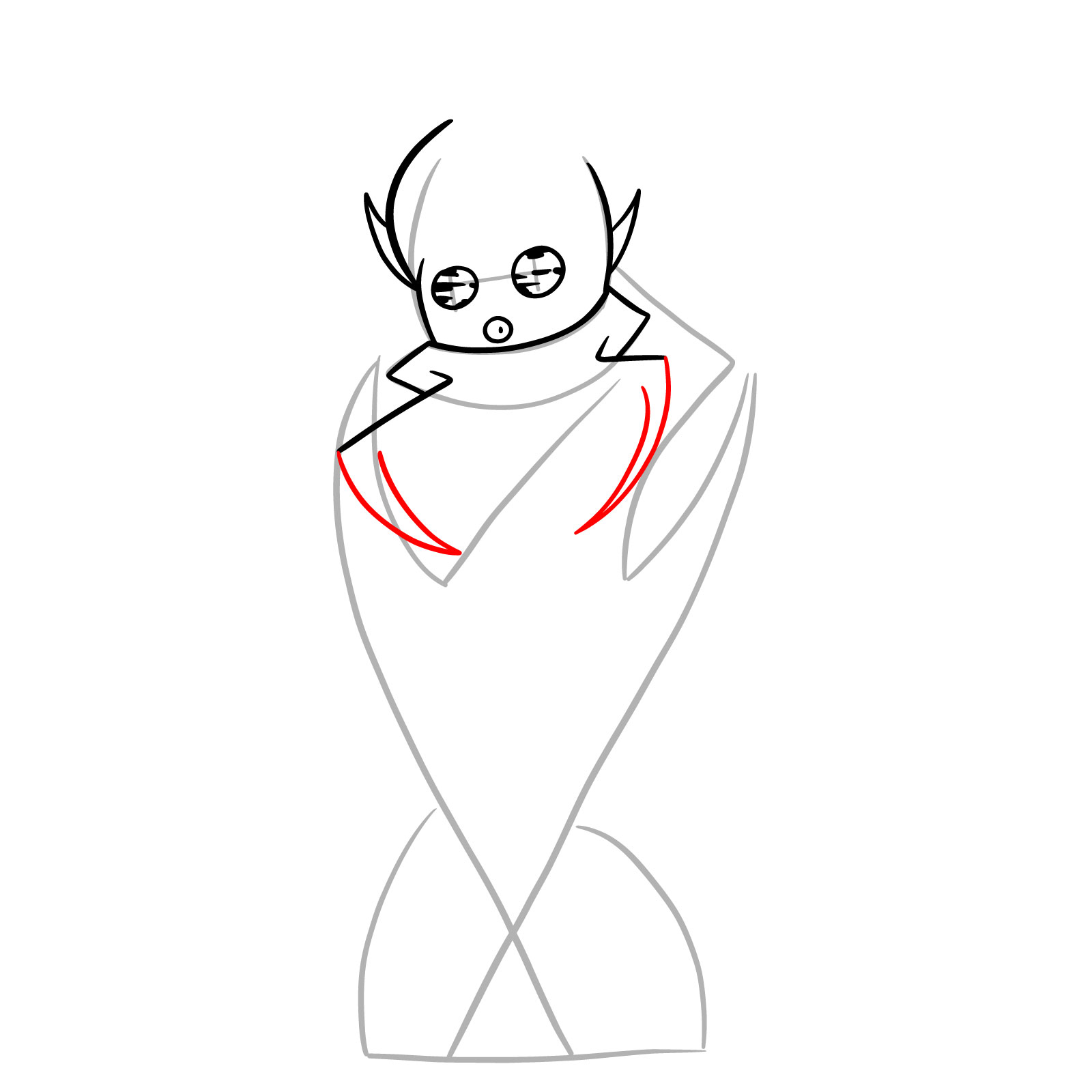 How to draw Starecrown (Body Inversion) - step 09