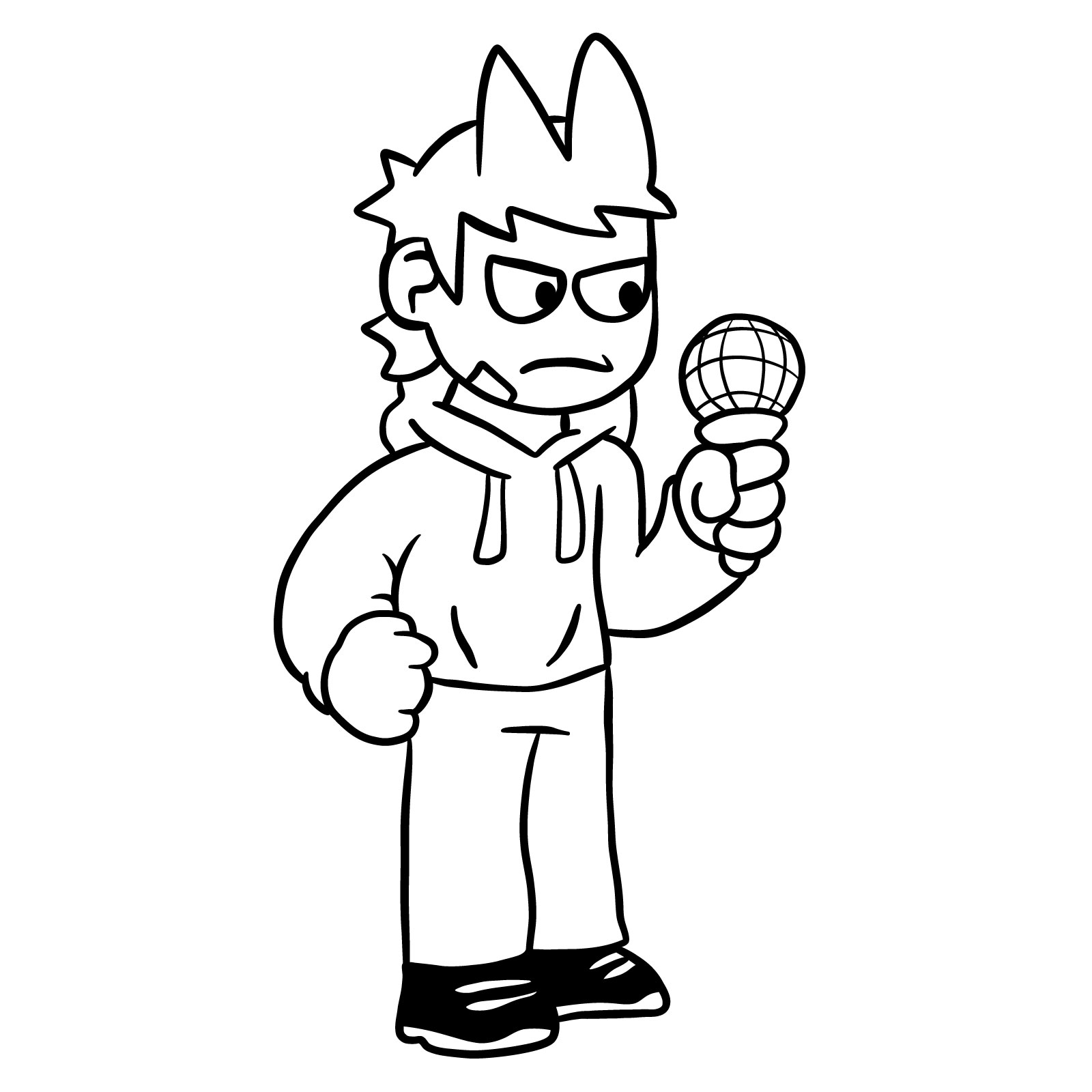 How to draw Tord from FNF - final step