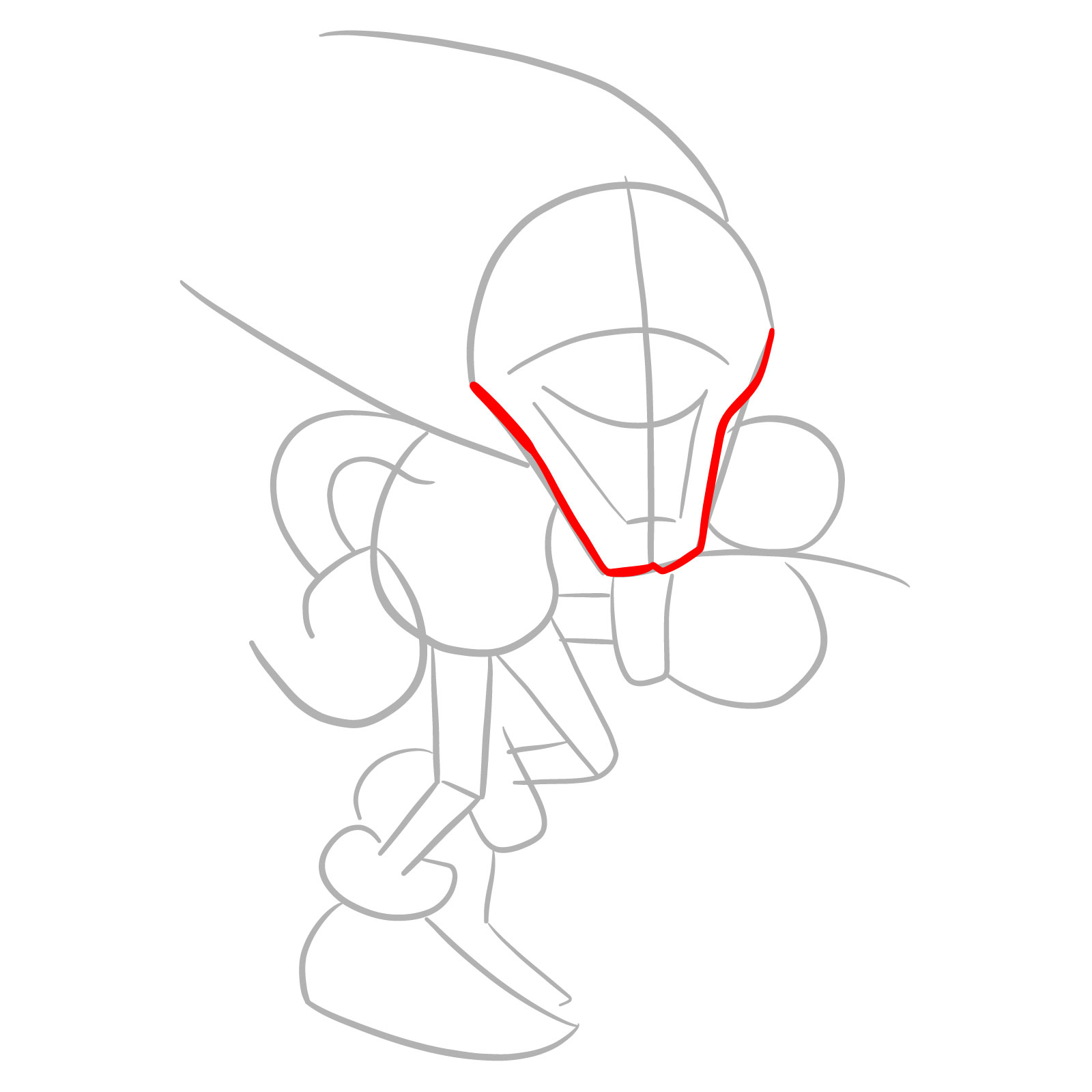 How to draw Majin Sonic (Vs. Sonic.Exe) - step 04