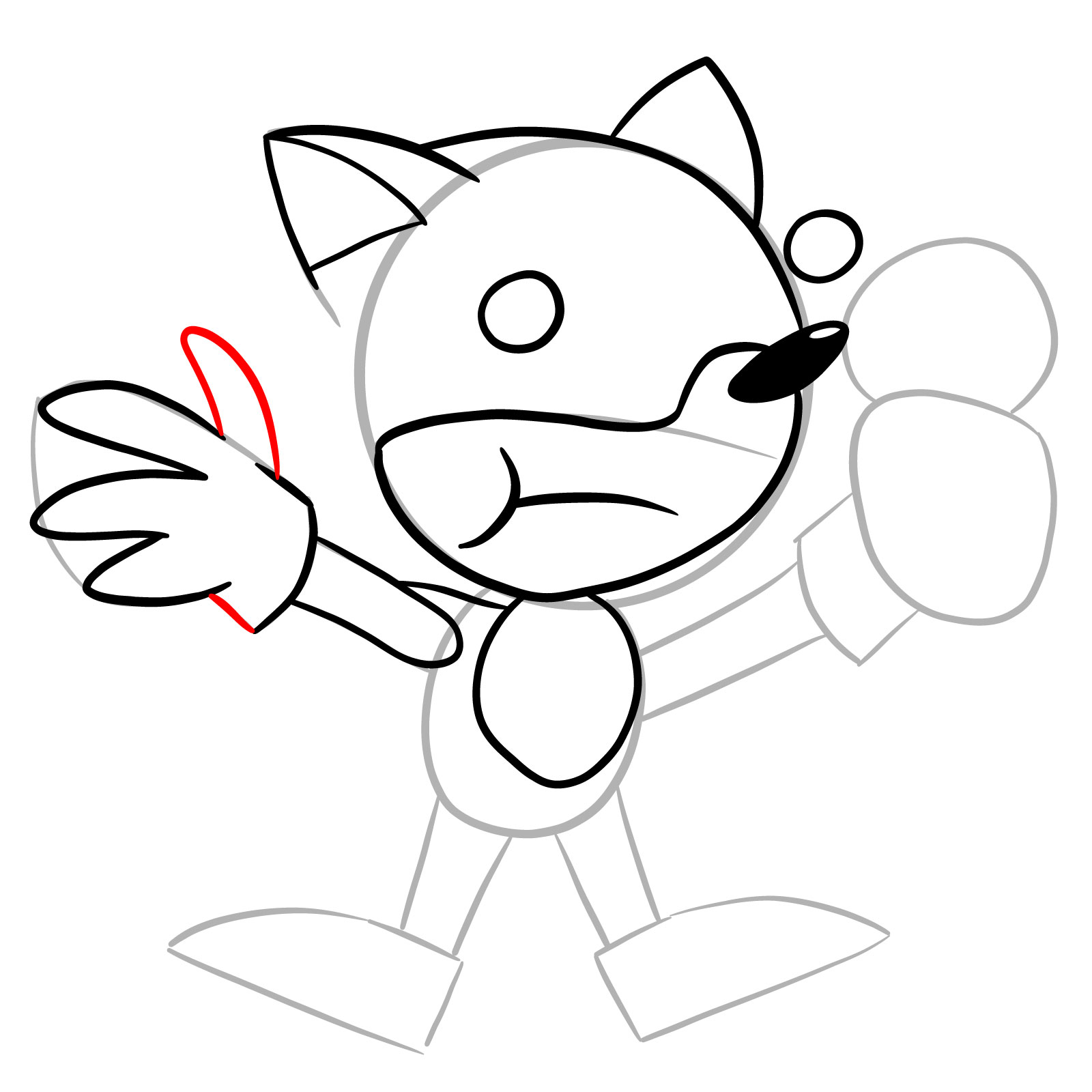 How to draw Majin Sonic (Vs. Sonic.Exe) - SketchOk