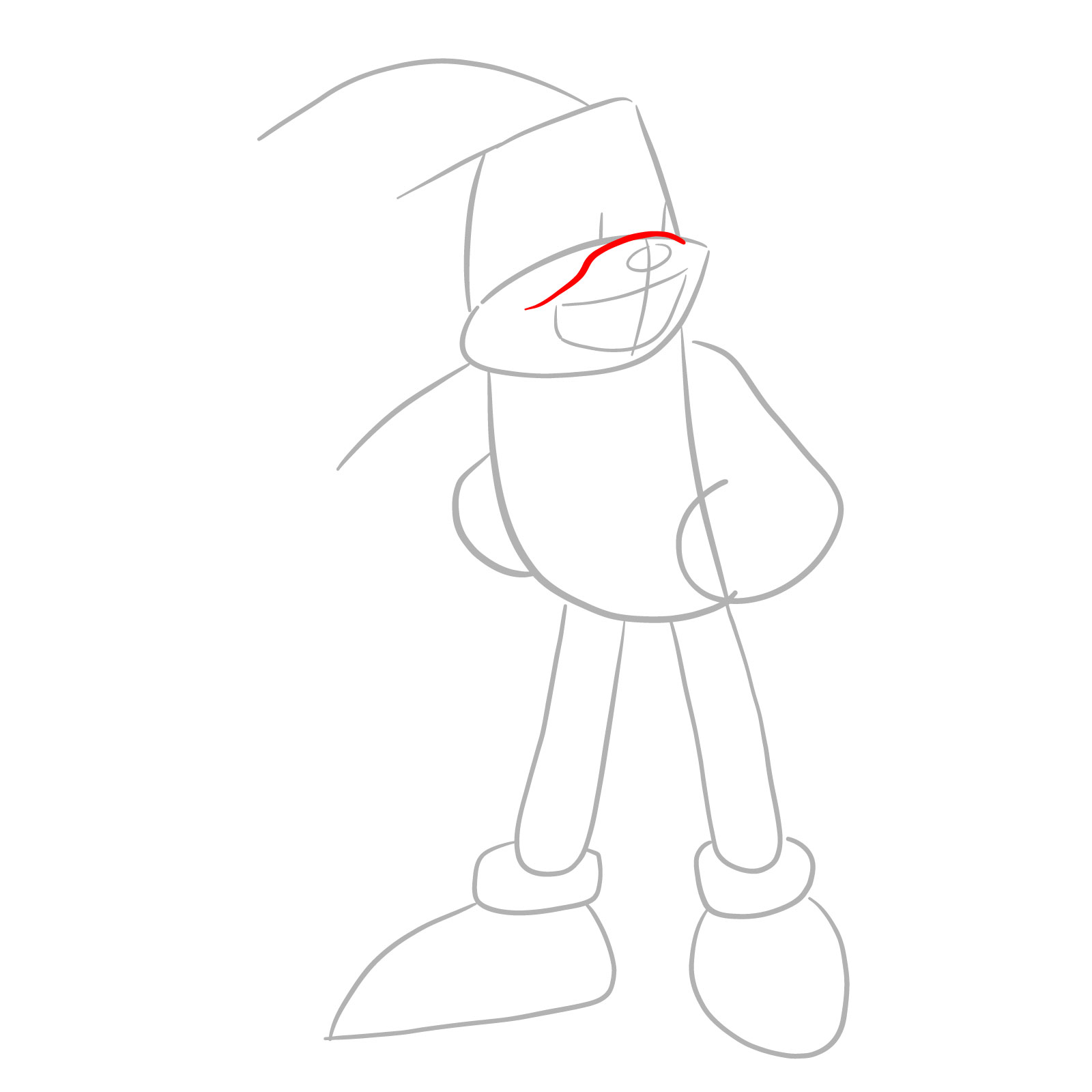 How to draw Drip Super Sonic - step 04