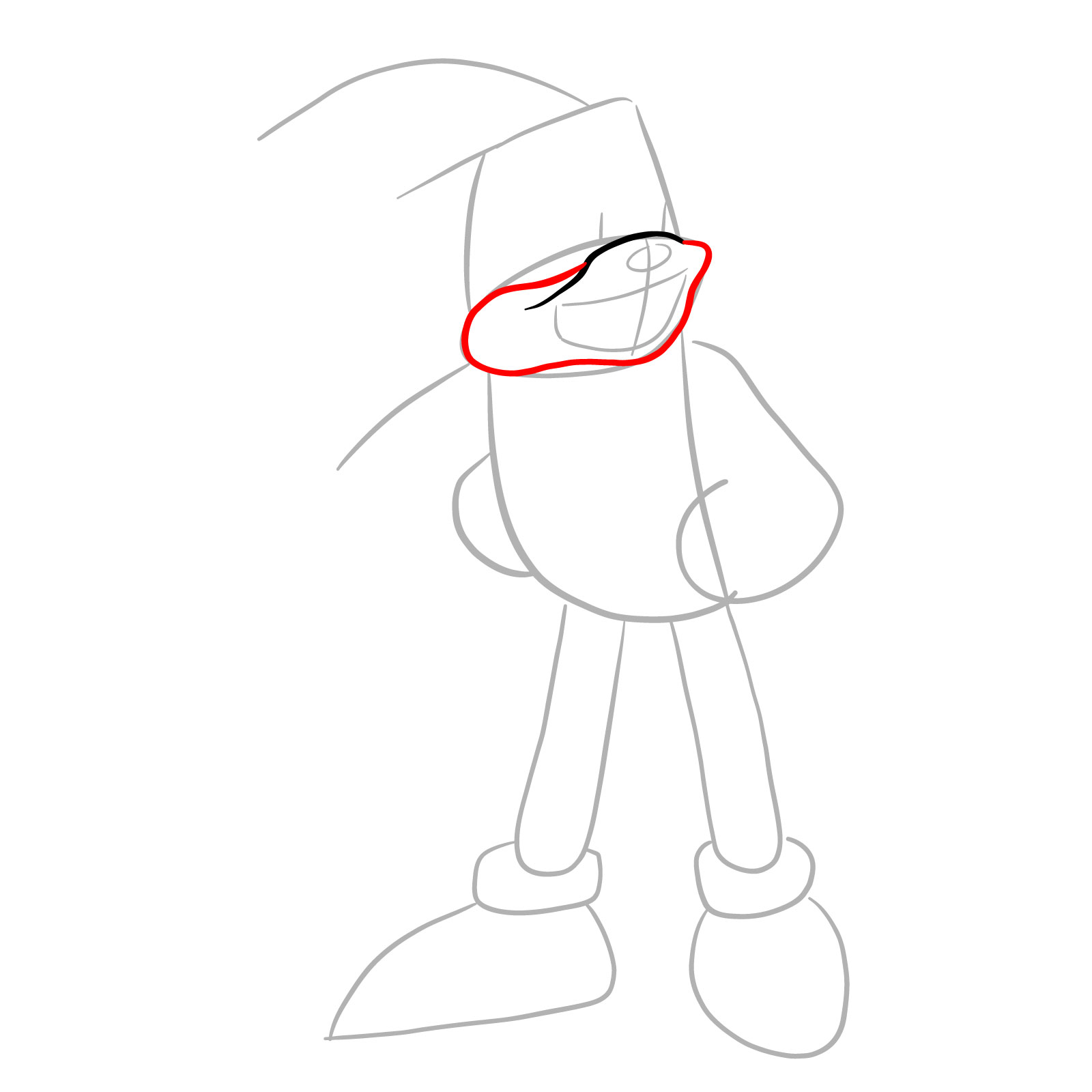 How to draw Drip Super Sonic - step 05