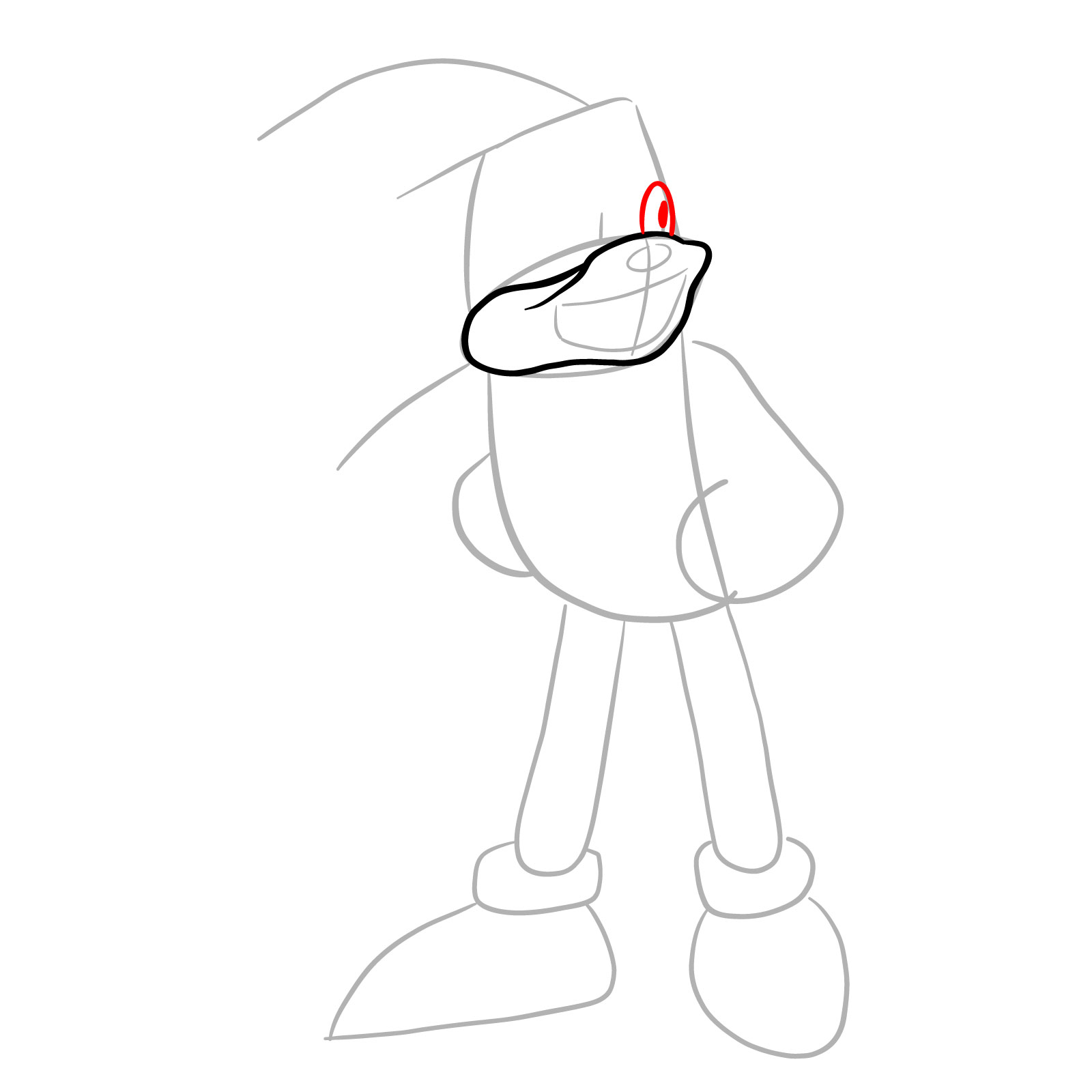 How to draw Drip Super Sonic - step 06