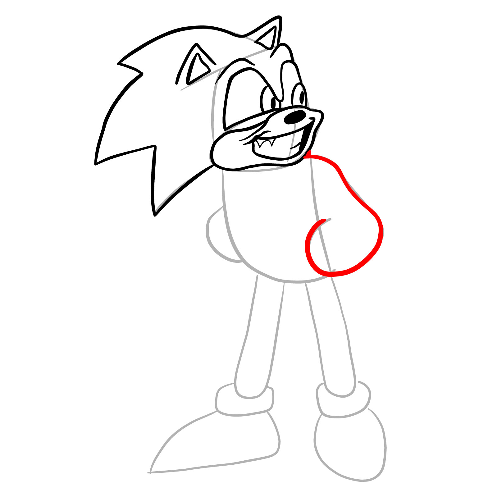 How to draw Drip Super Sonic - step 15