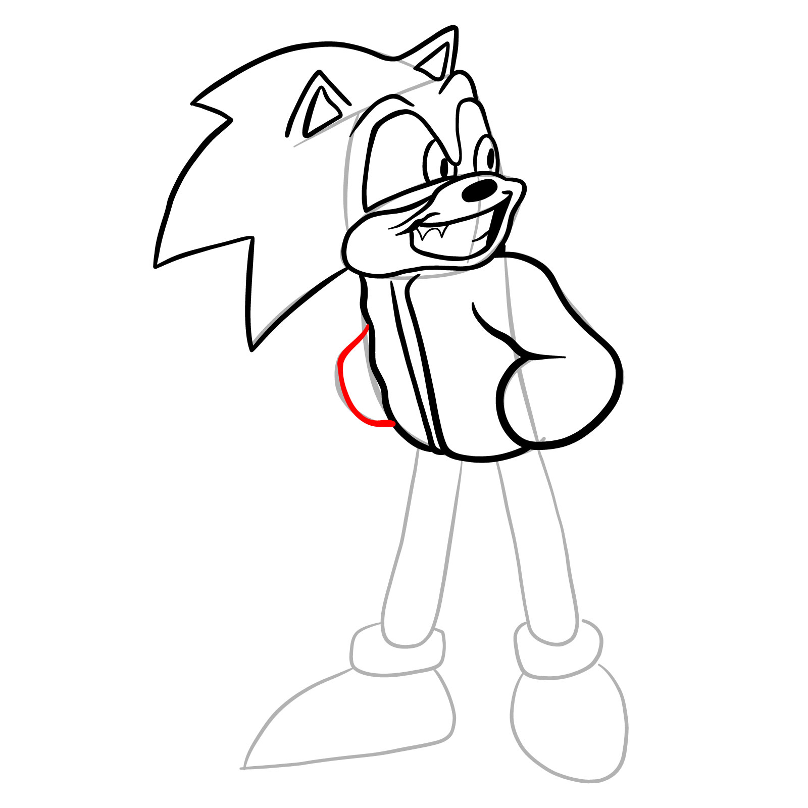 How to draw Drip Super Sonic - step 18