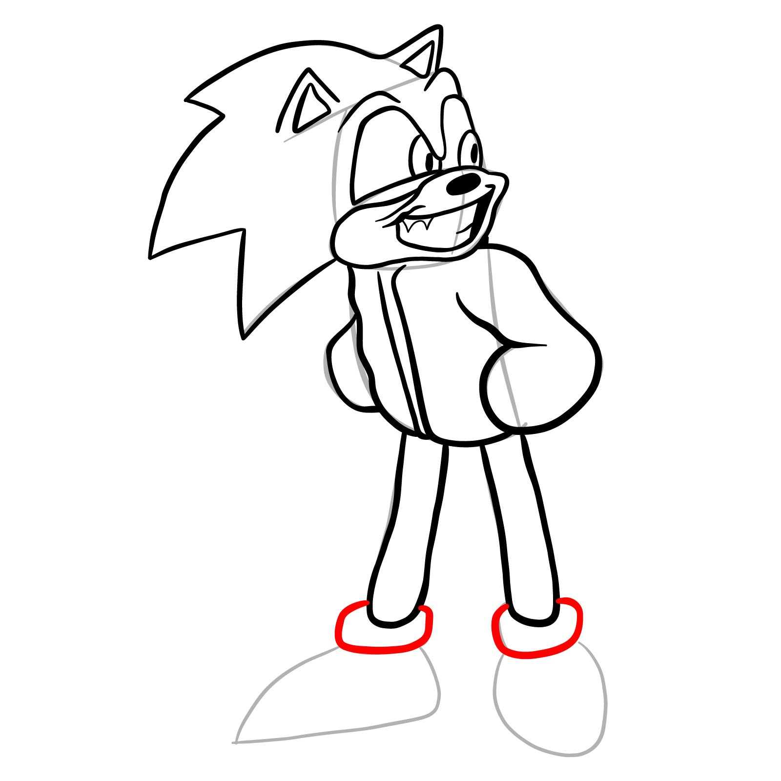 How to draw Drip Super Sonic - step 20
