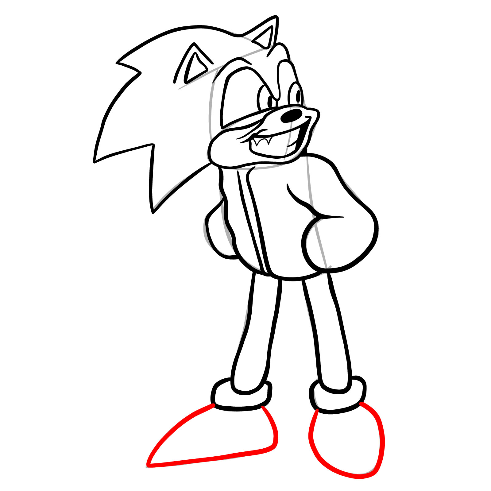 How to draw Drip Super Sonic - step 21