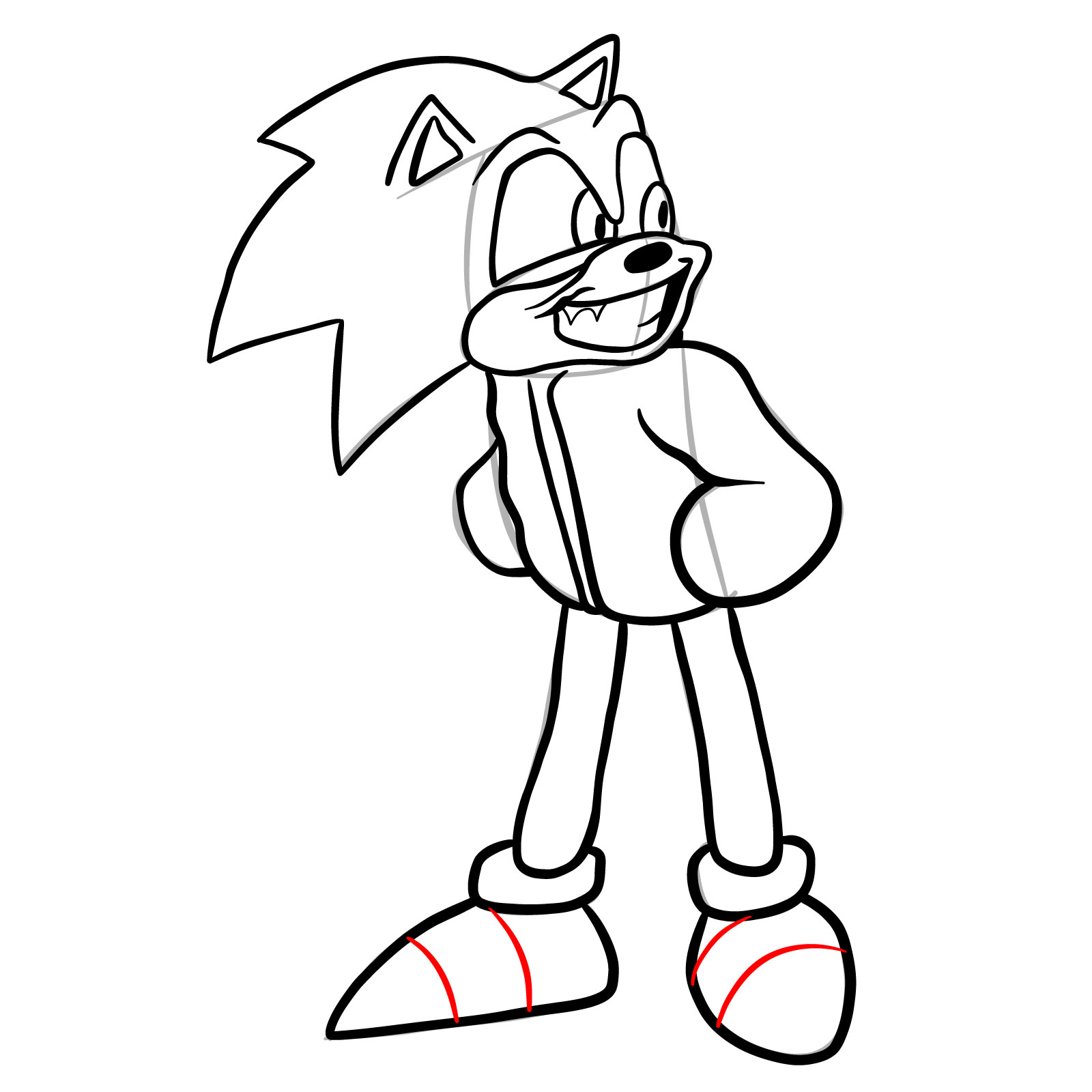 How to draw Drip Super Sonic - step 22
