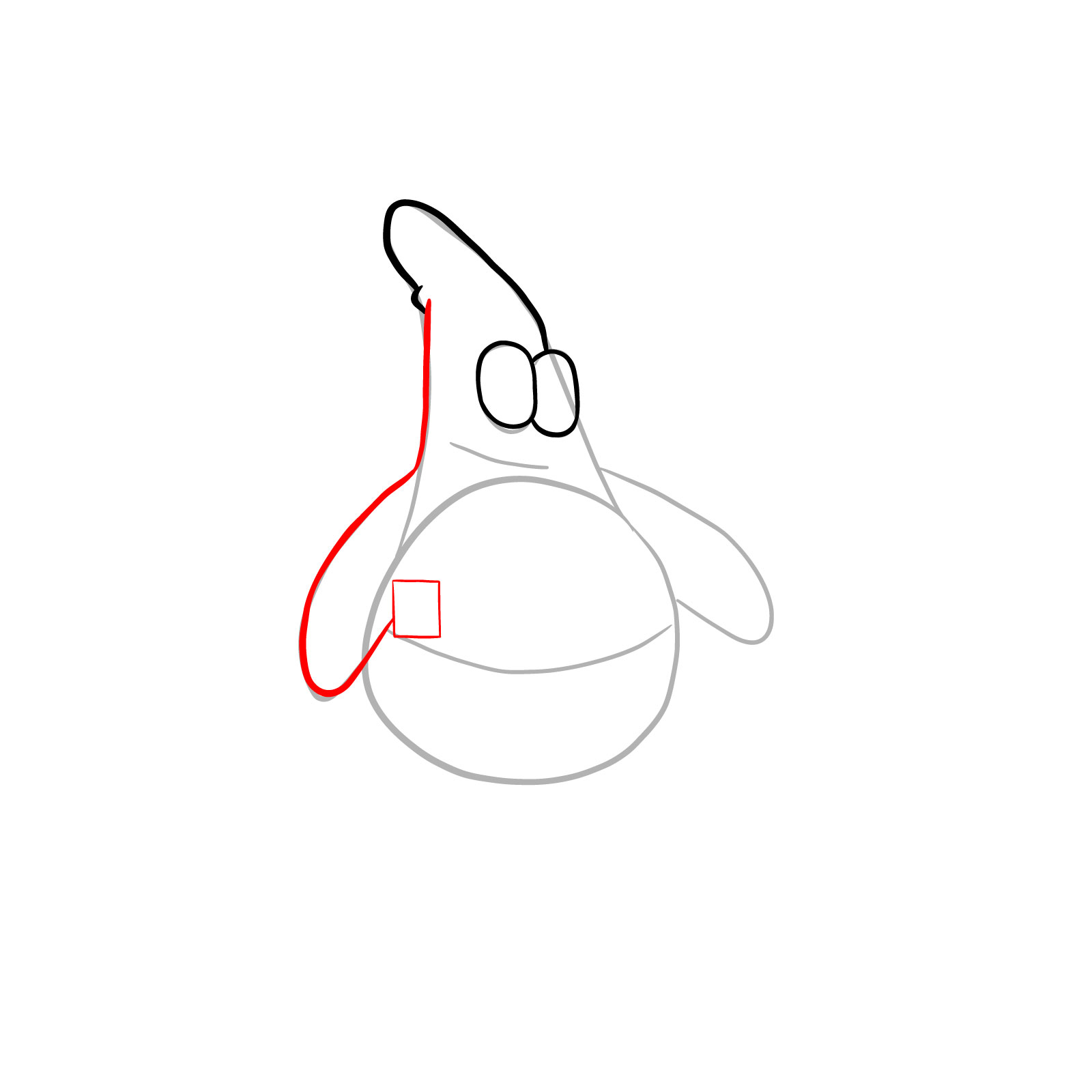 How to draw Corrupted Patrick Star - step 05